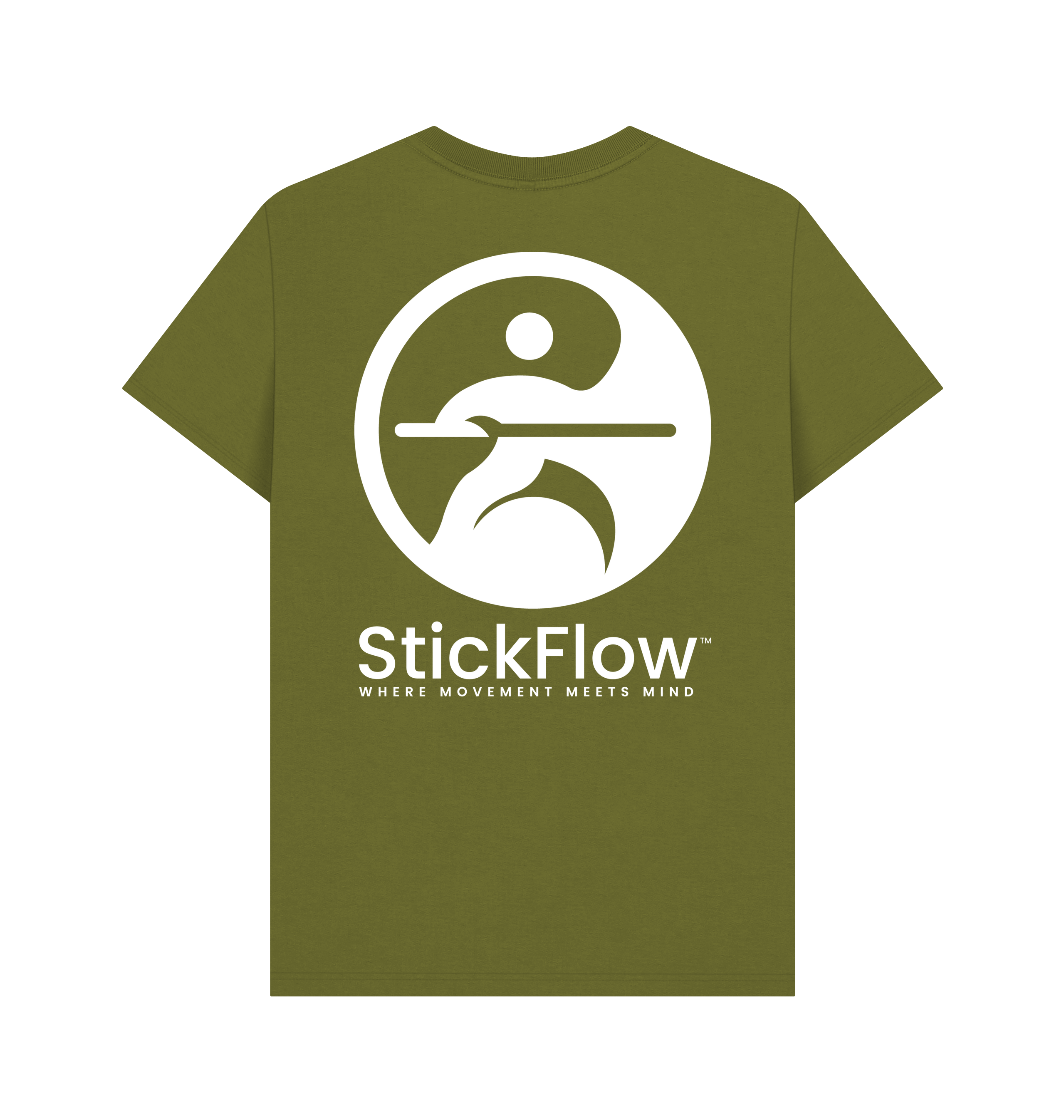 Moss Green Printed T-shirt Back