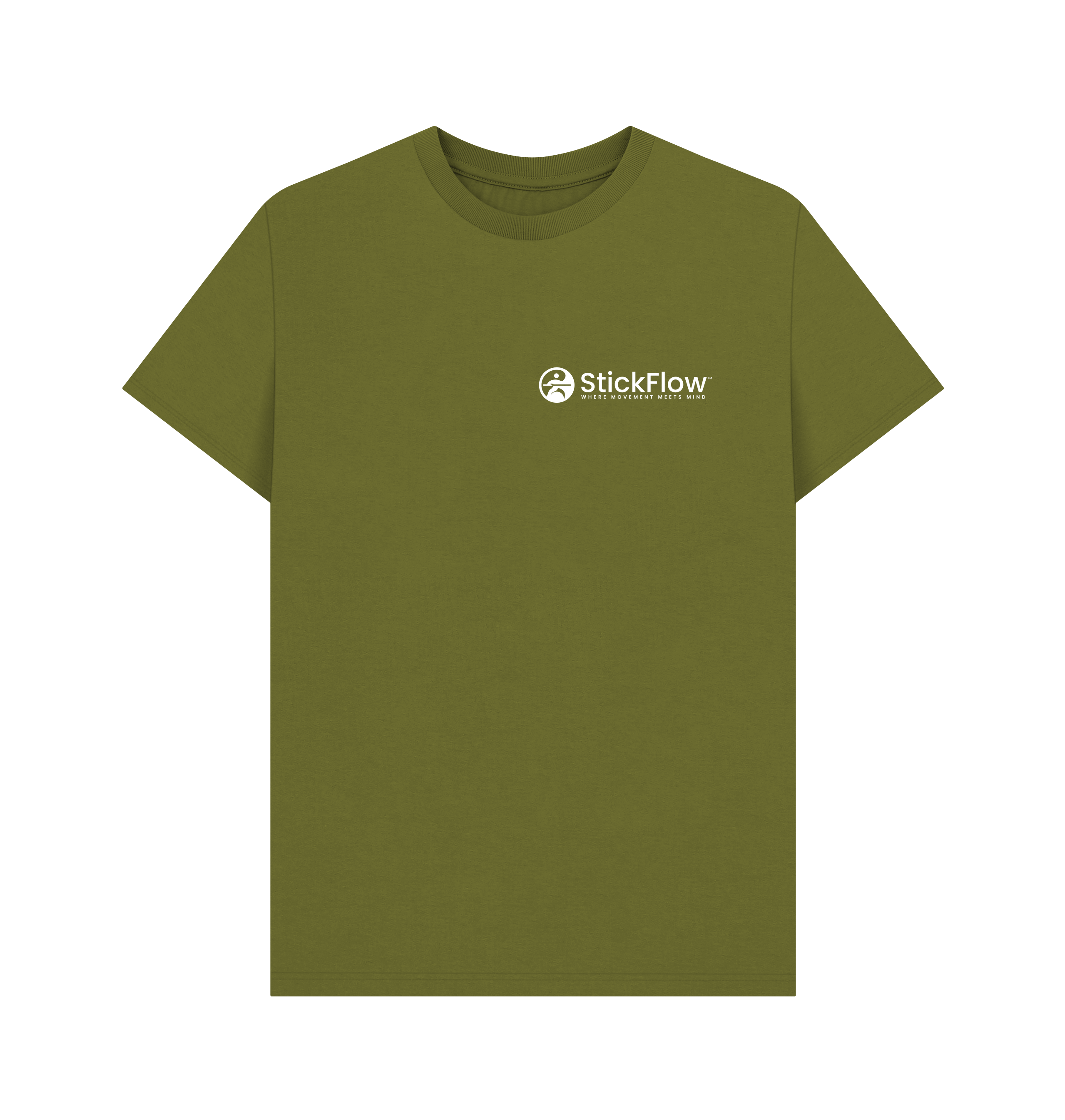 Moss Green Printed T-shirt Front