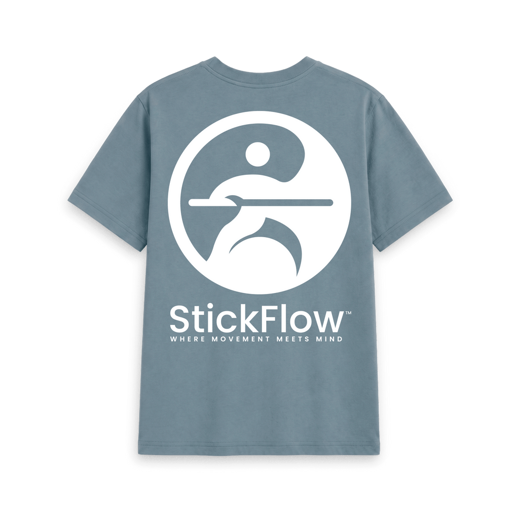 Stone Blue Printed T-shirt Back