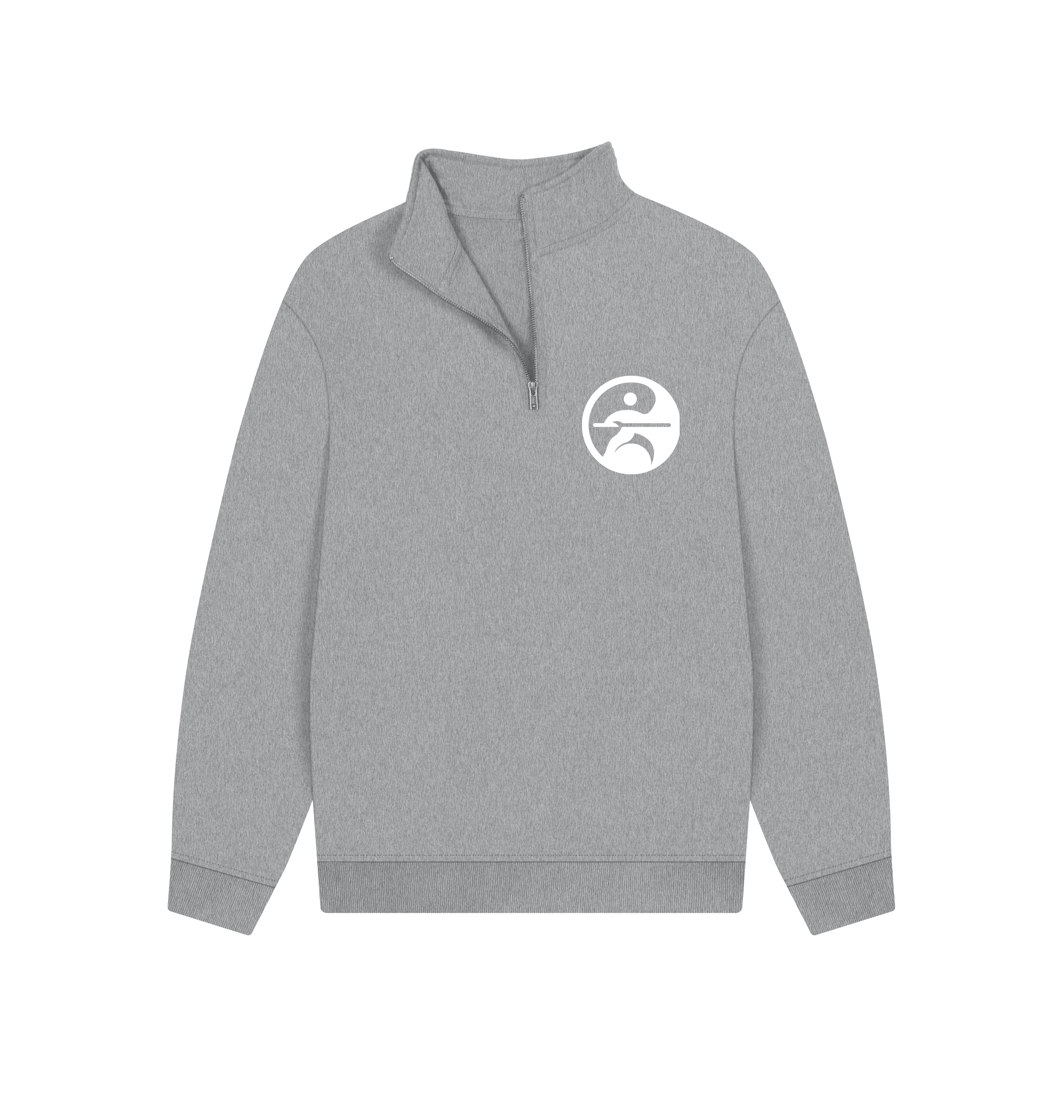 Athletic Grey Printed Sweater Front