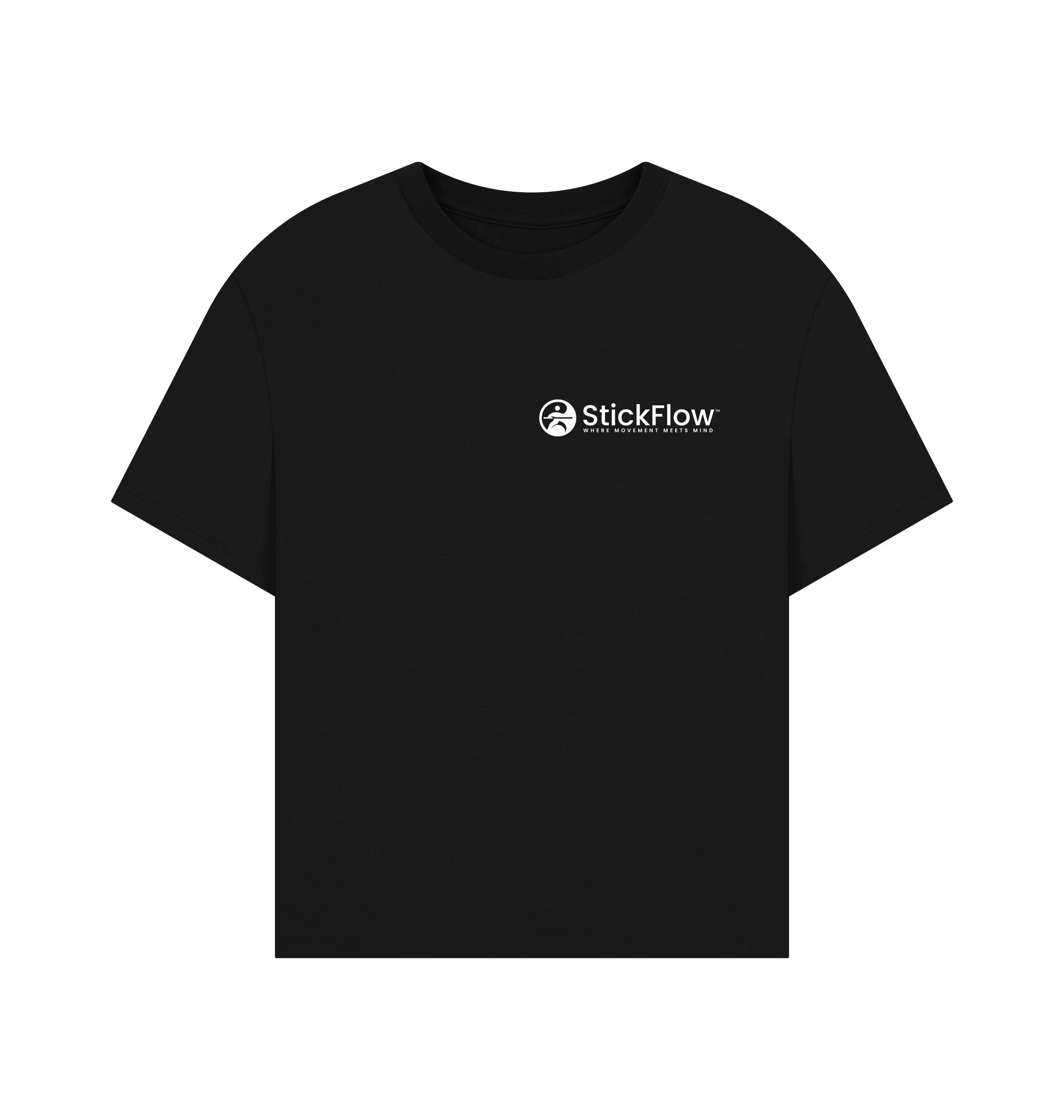 Black Printed T-shirt Front