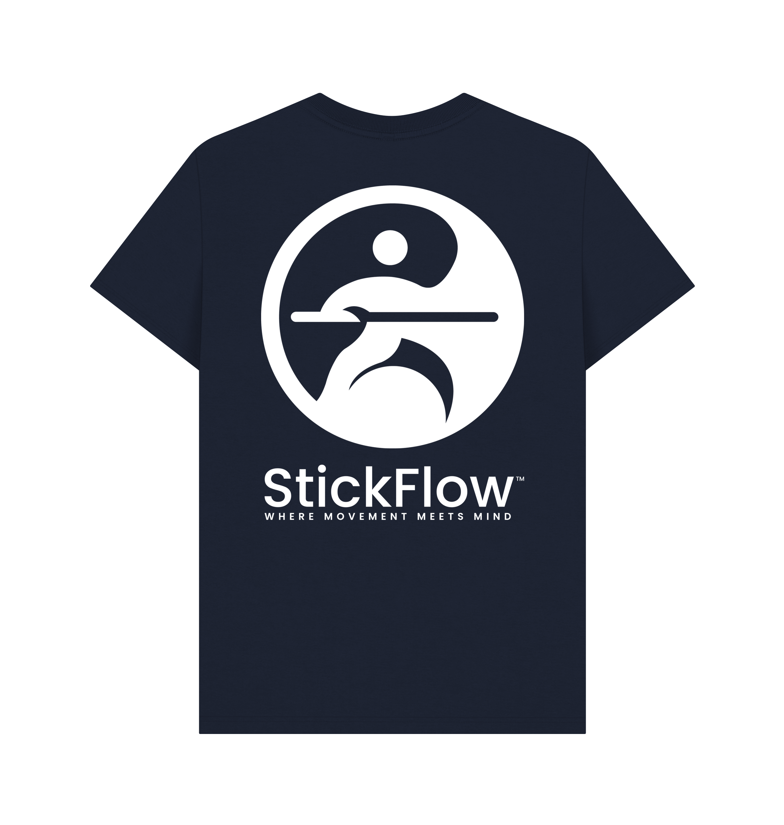 Navy Blue Printed T-shirt Back