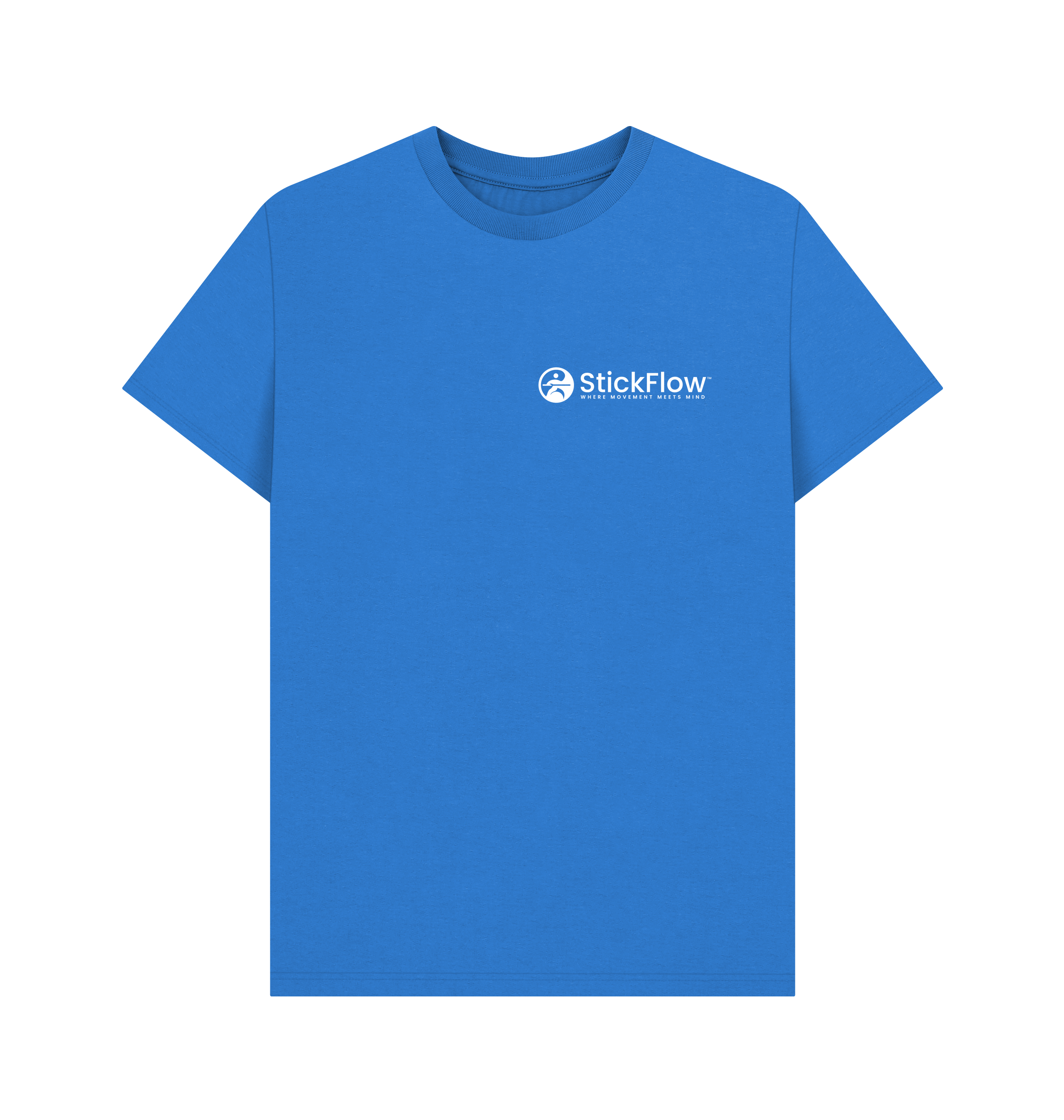 Bright Blue Printed T-shirt Front