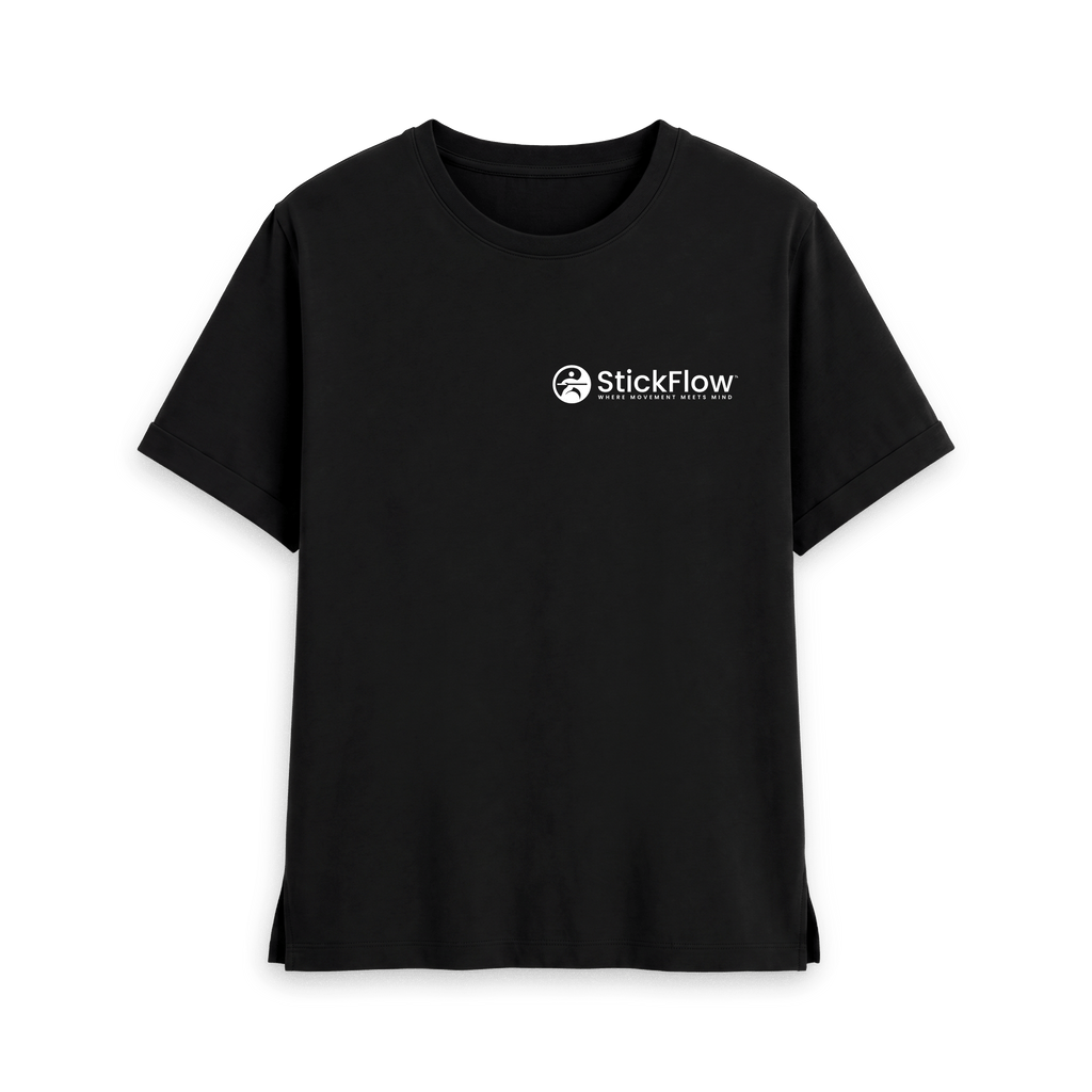 Black Printed T-shirt Front