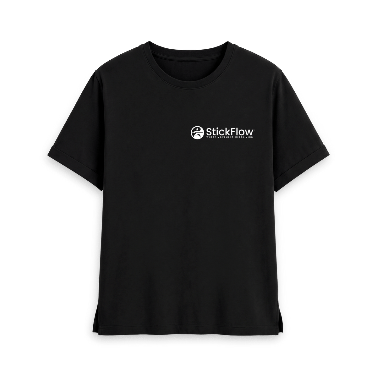 Black Printed T-shirt Front