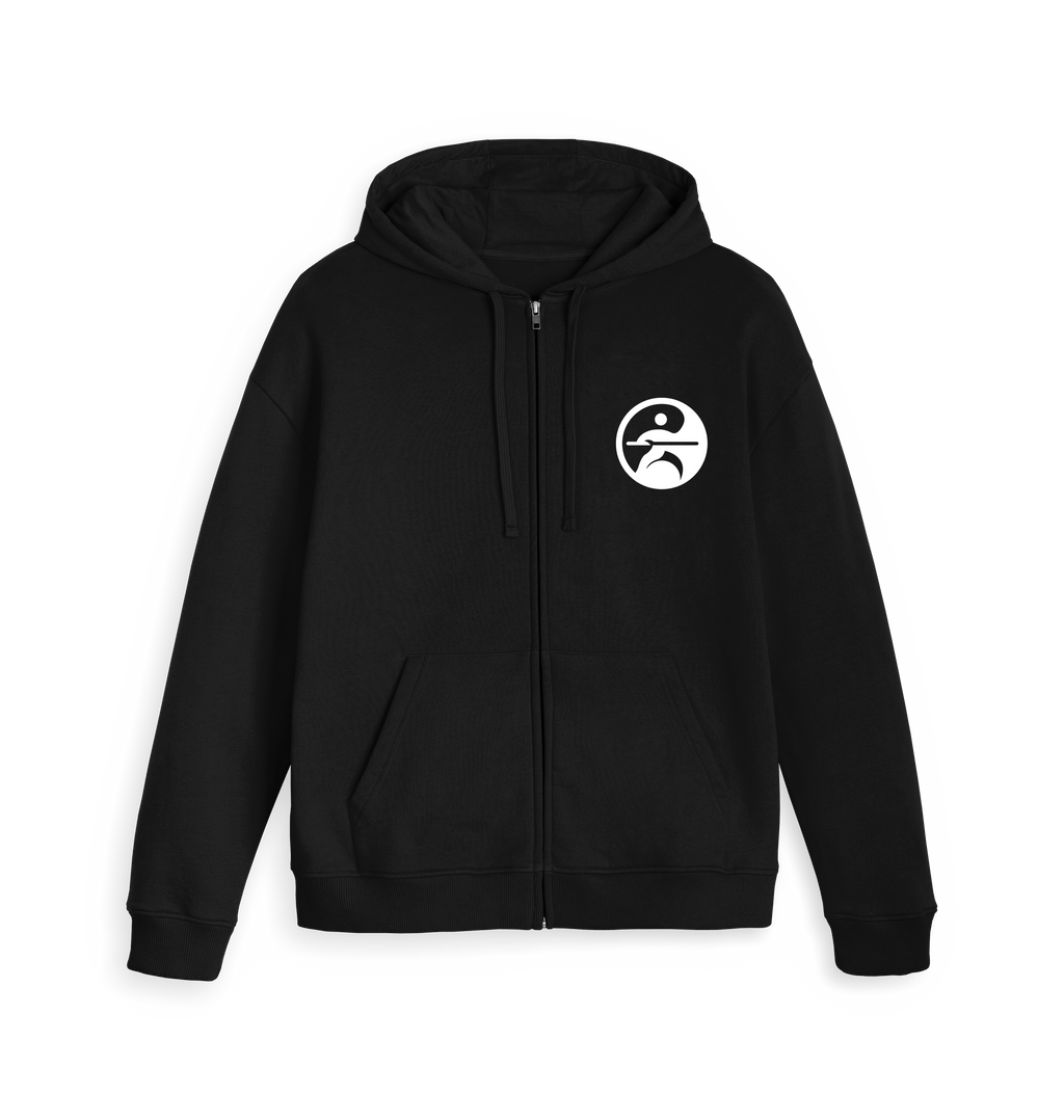 Black Zip hoody Front