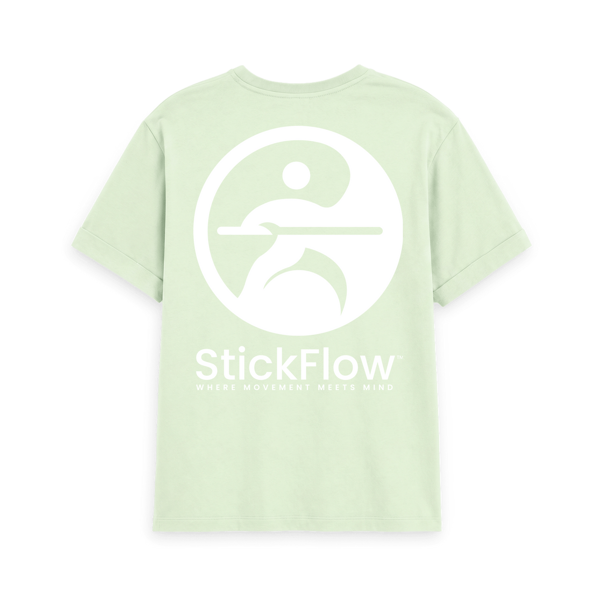 Pastel Green Printed T-shirt Back