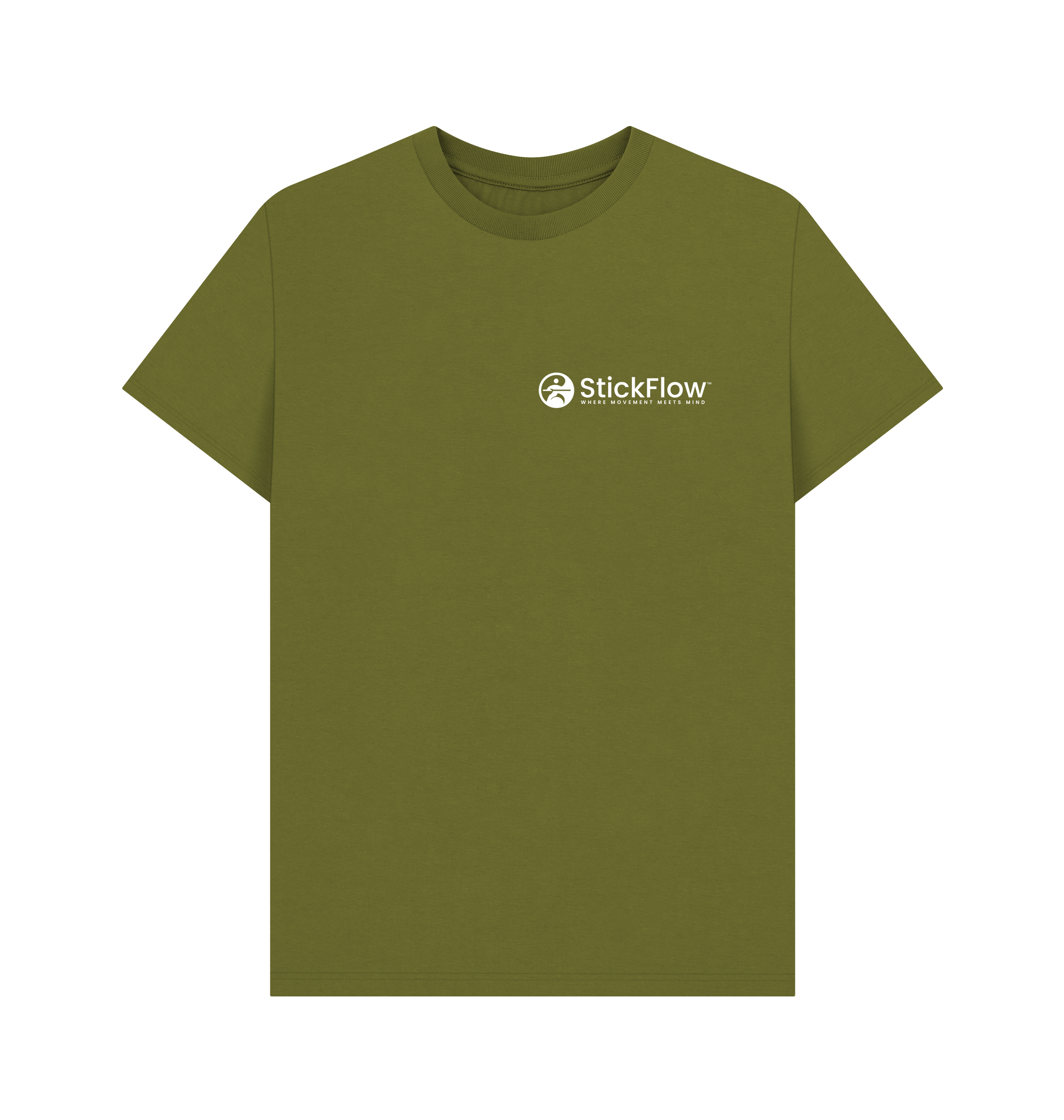 Moss Green Printed T-shirt Front