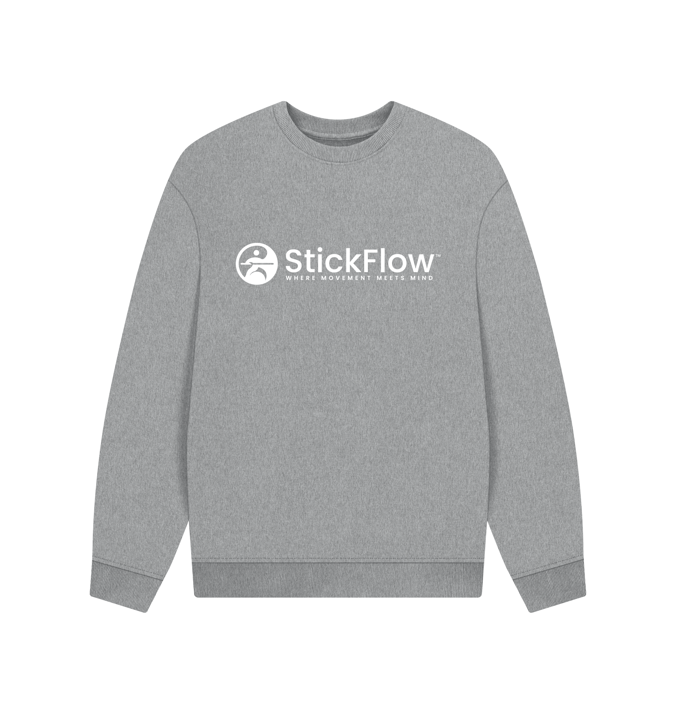 Athletic Grey Printed Sweater Front