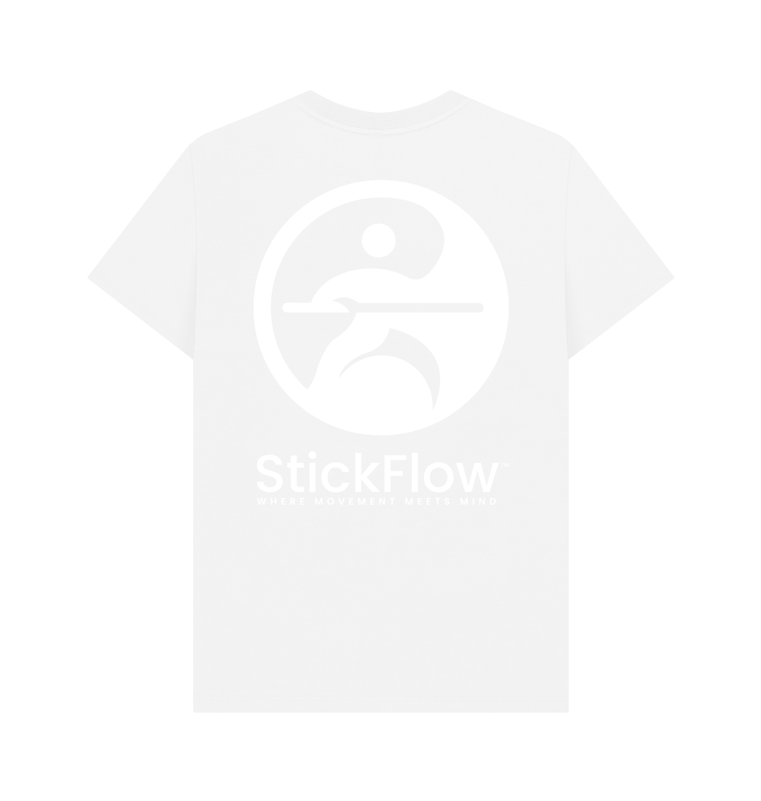 White Printed T-shirt Back