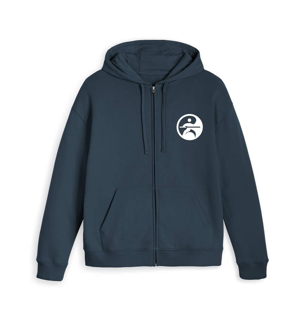 Navy Zip hoody Front