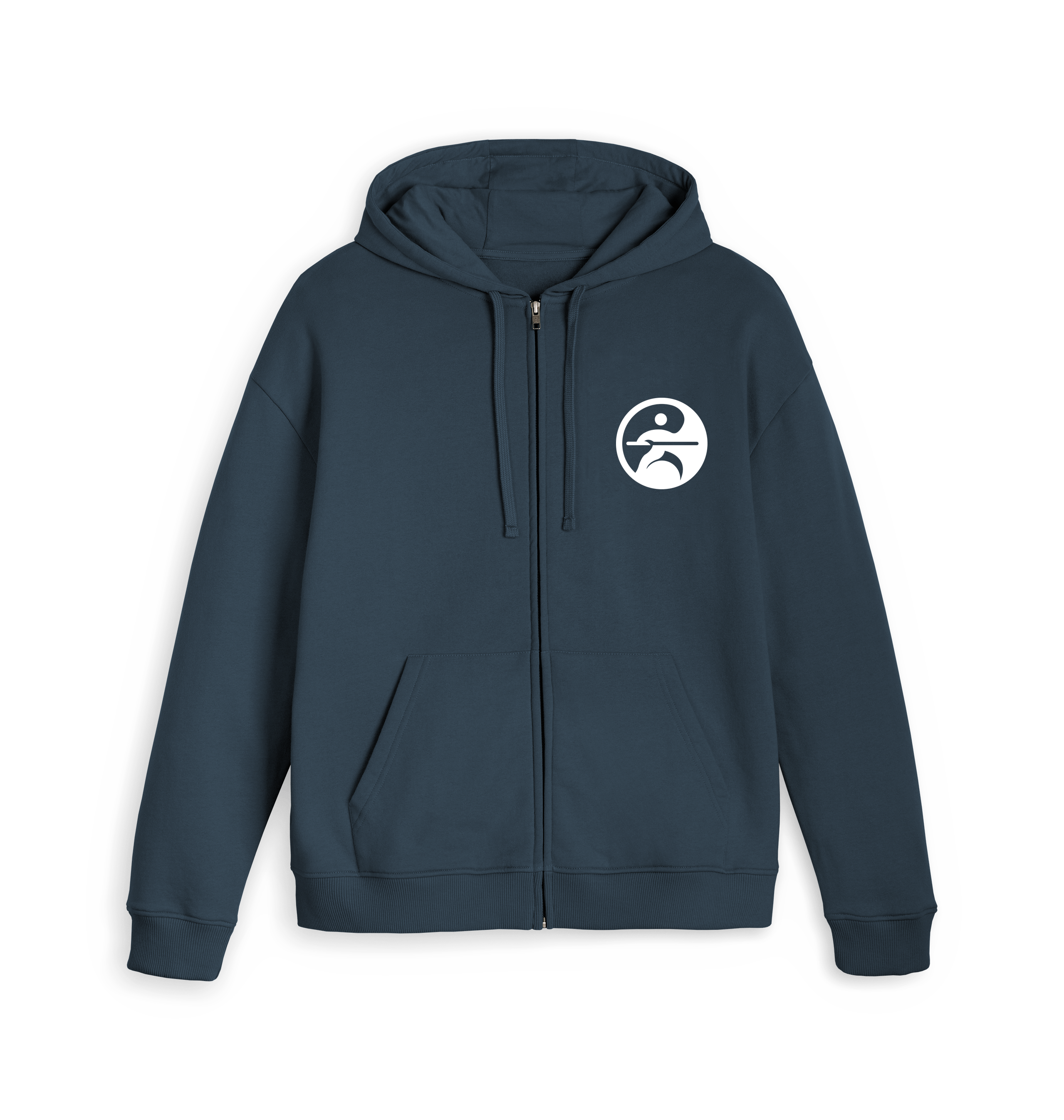 Navy Zip hoody Front