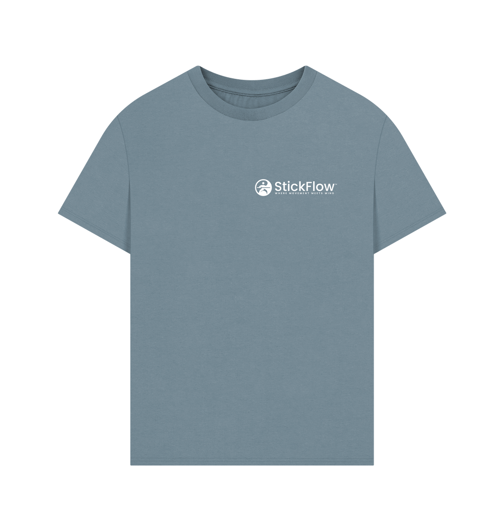 Stone Blue Printed T-shirt Front