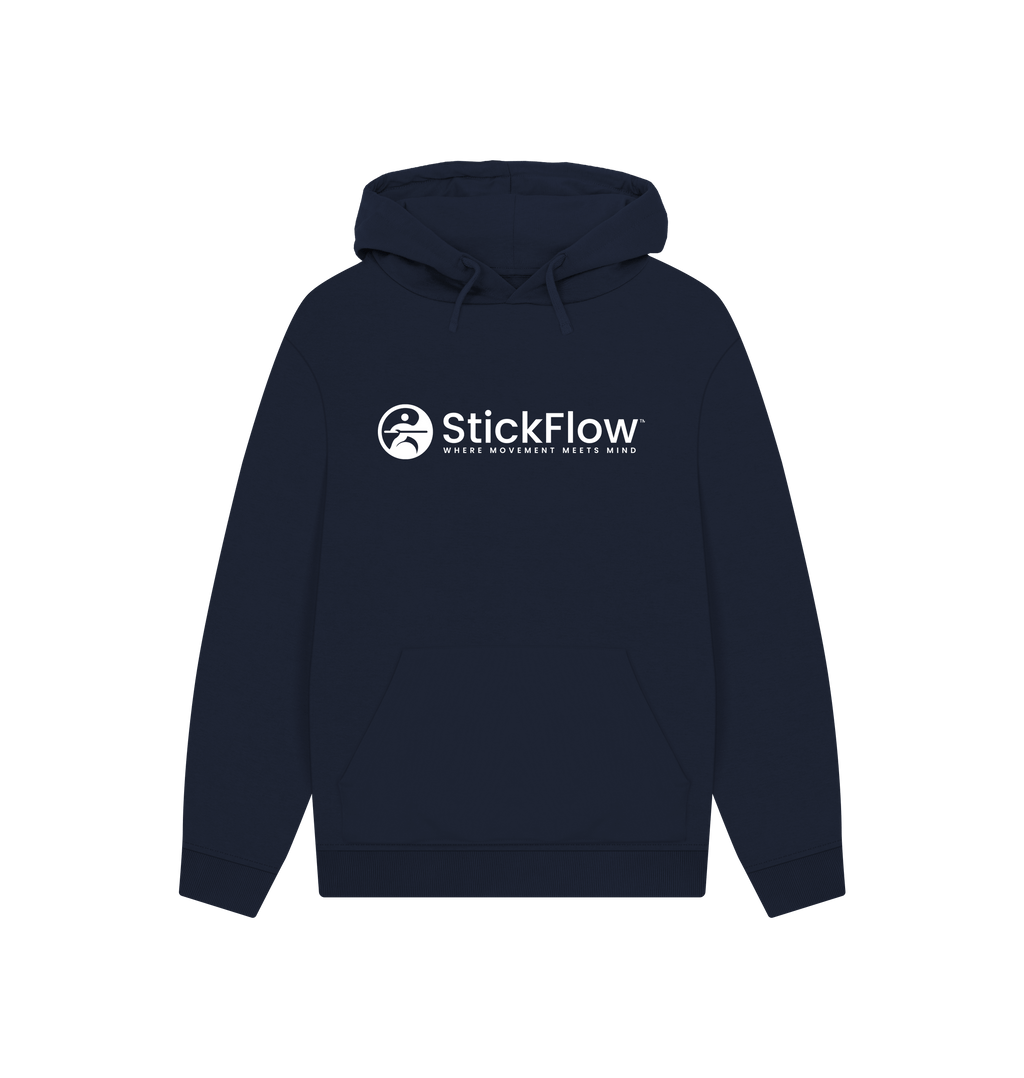 Navy Printed Hoody Front
