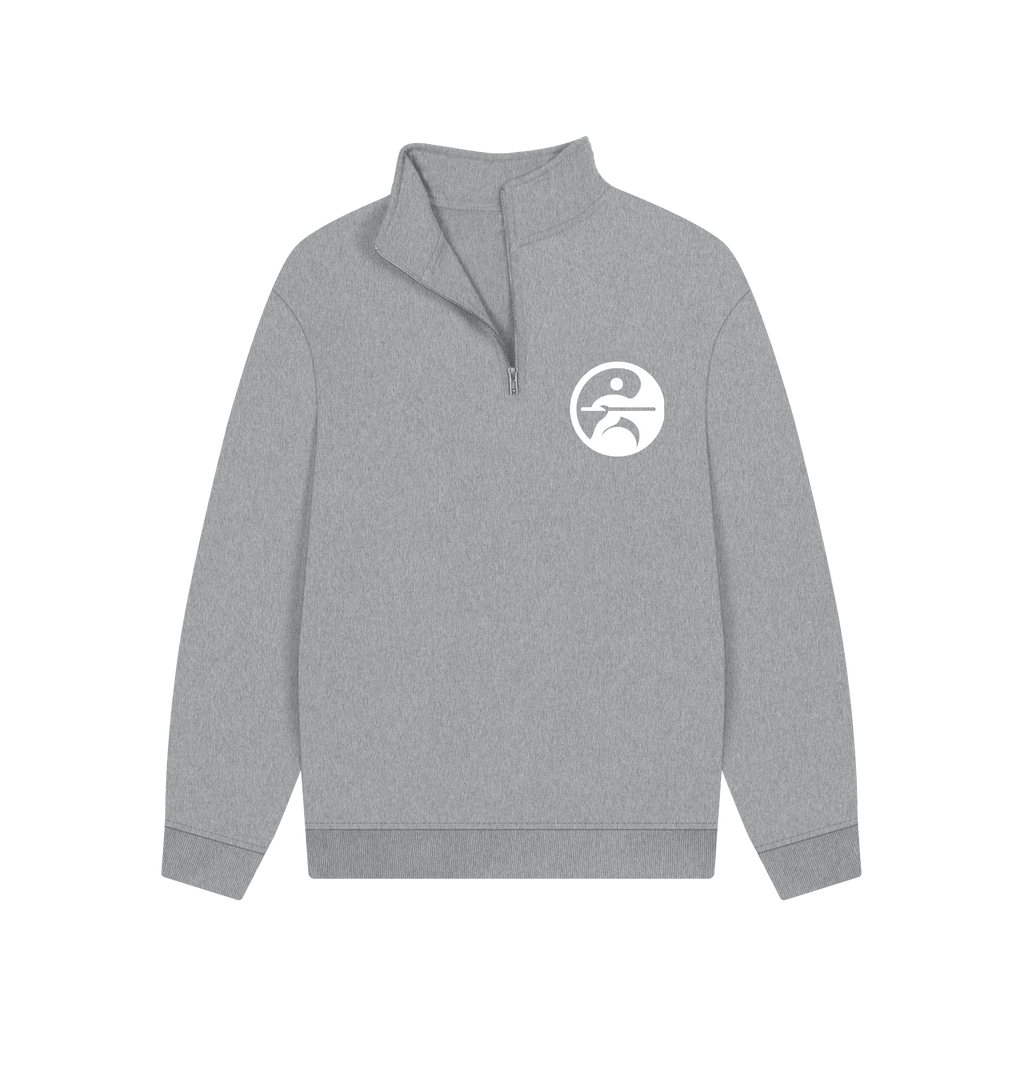 Athletic Grey Printed Sweater Front