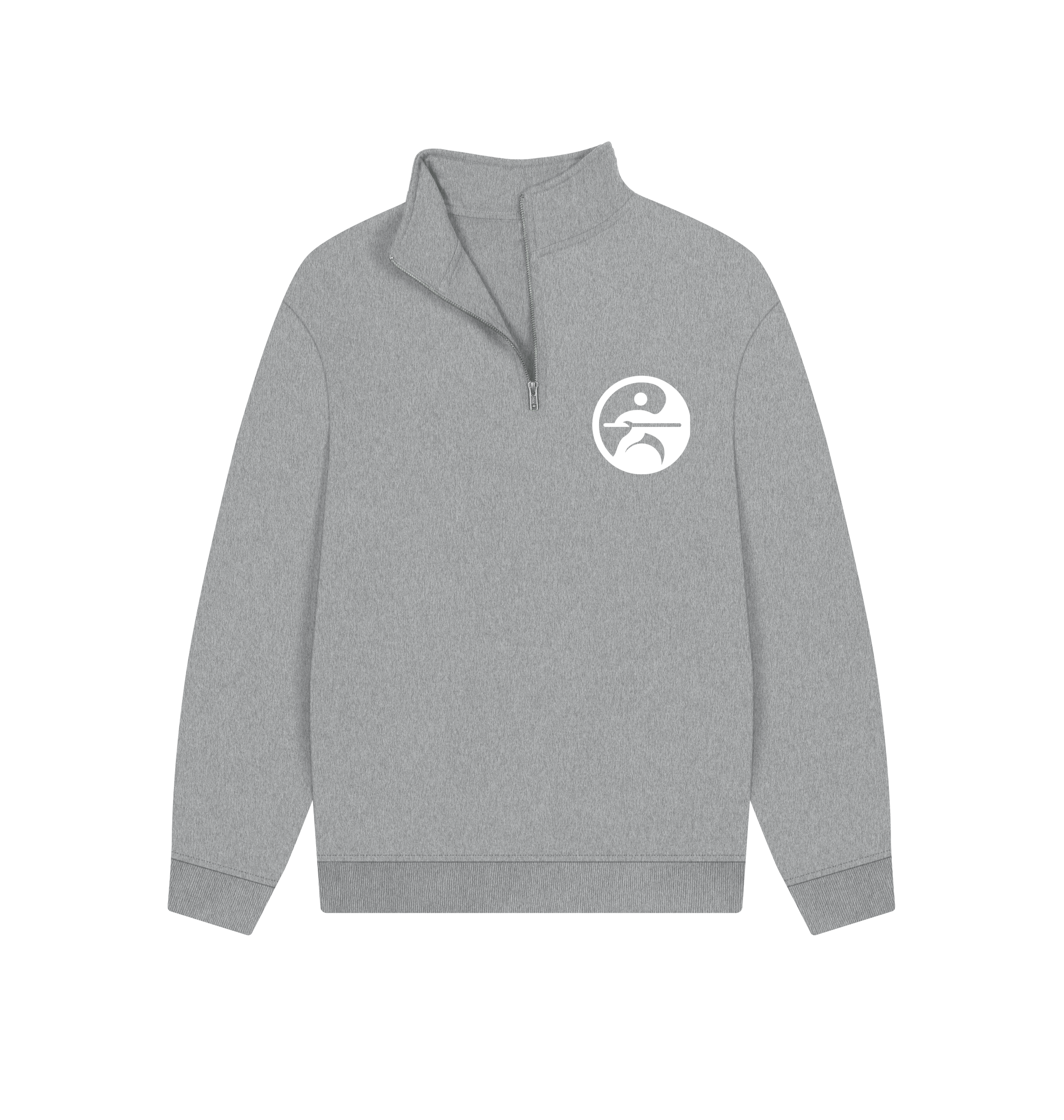 Athletic Grey Printed Sweater Front