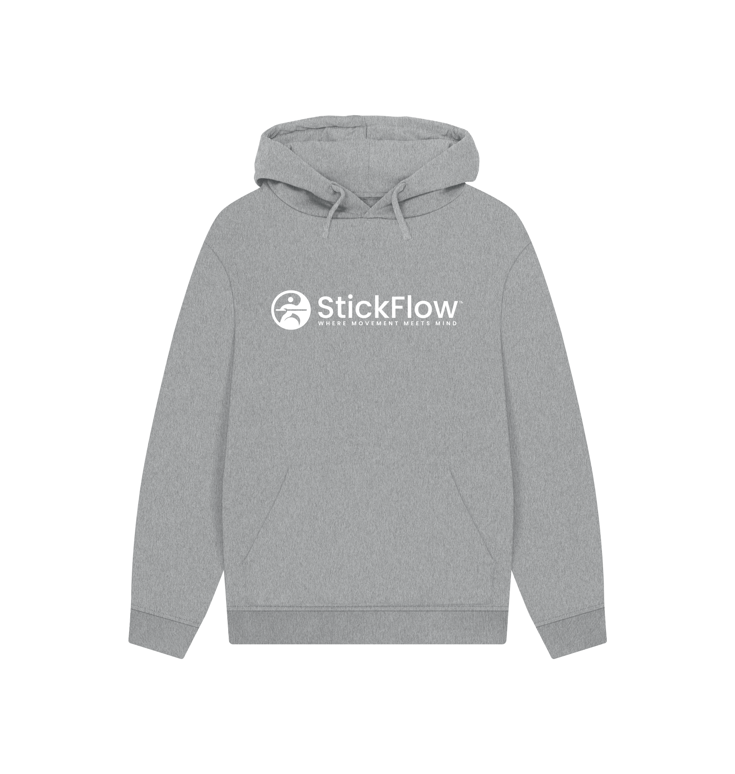 Athletic Grey Printed Hoody Front