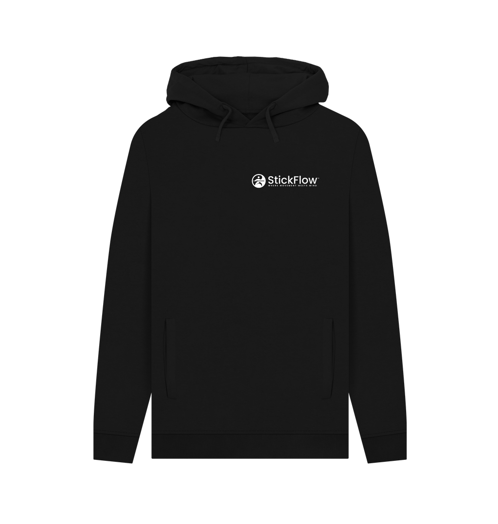 Black Printed Hoody Front