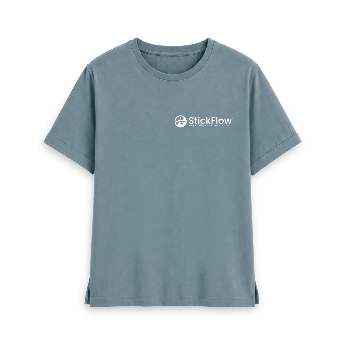Stone Blue Printed T-shirt Front