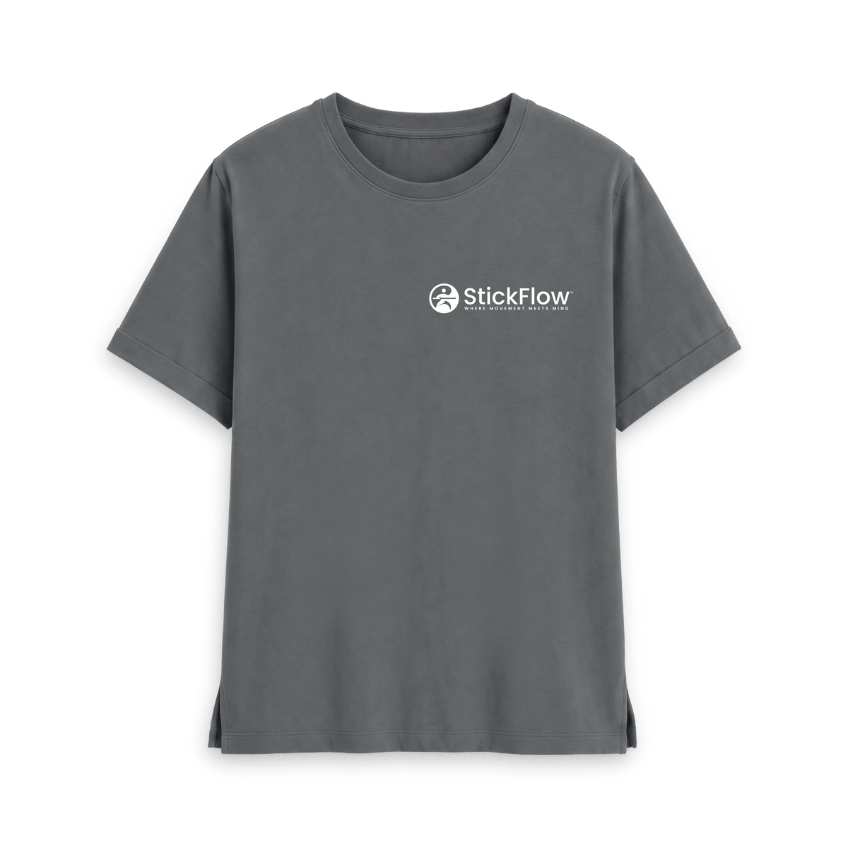 Slate Grey Printed T-shirt Front