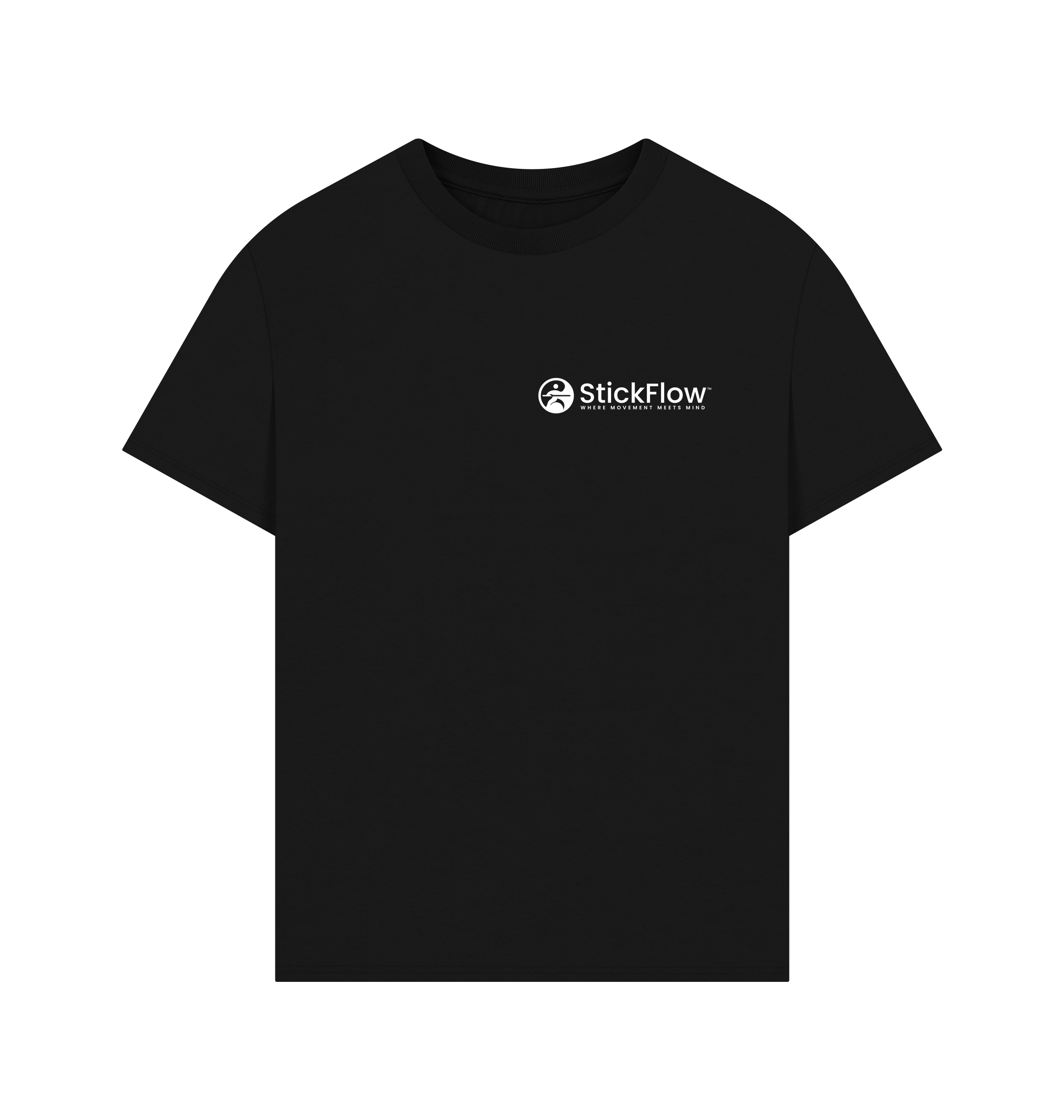 Black Printed T-shirt Front