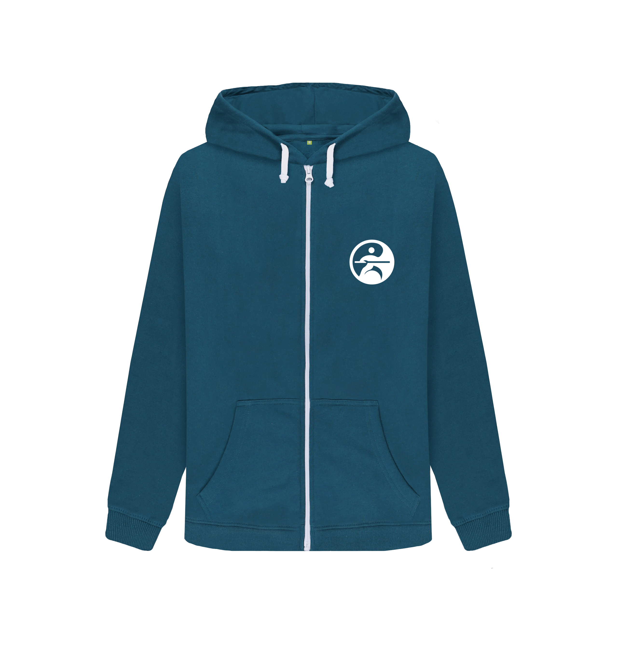 Denim Blue Zip hoody Front