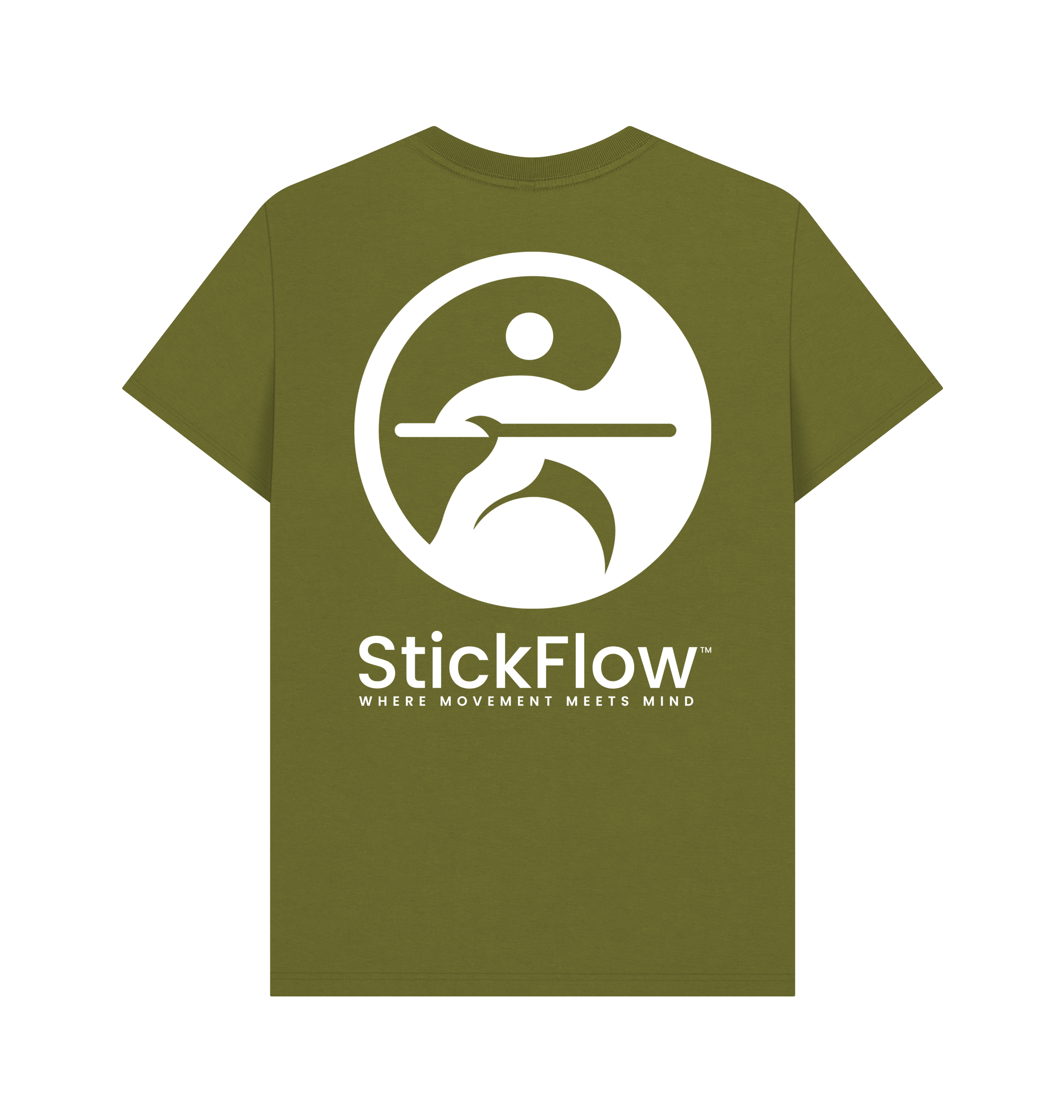 Moss Green Printed T-shirt Back