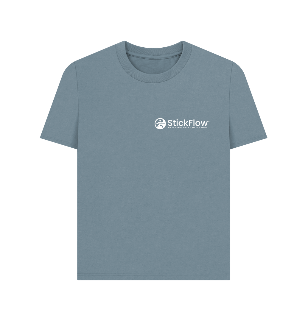 Stone Blue Printed T-shirt Front