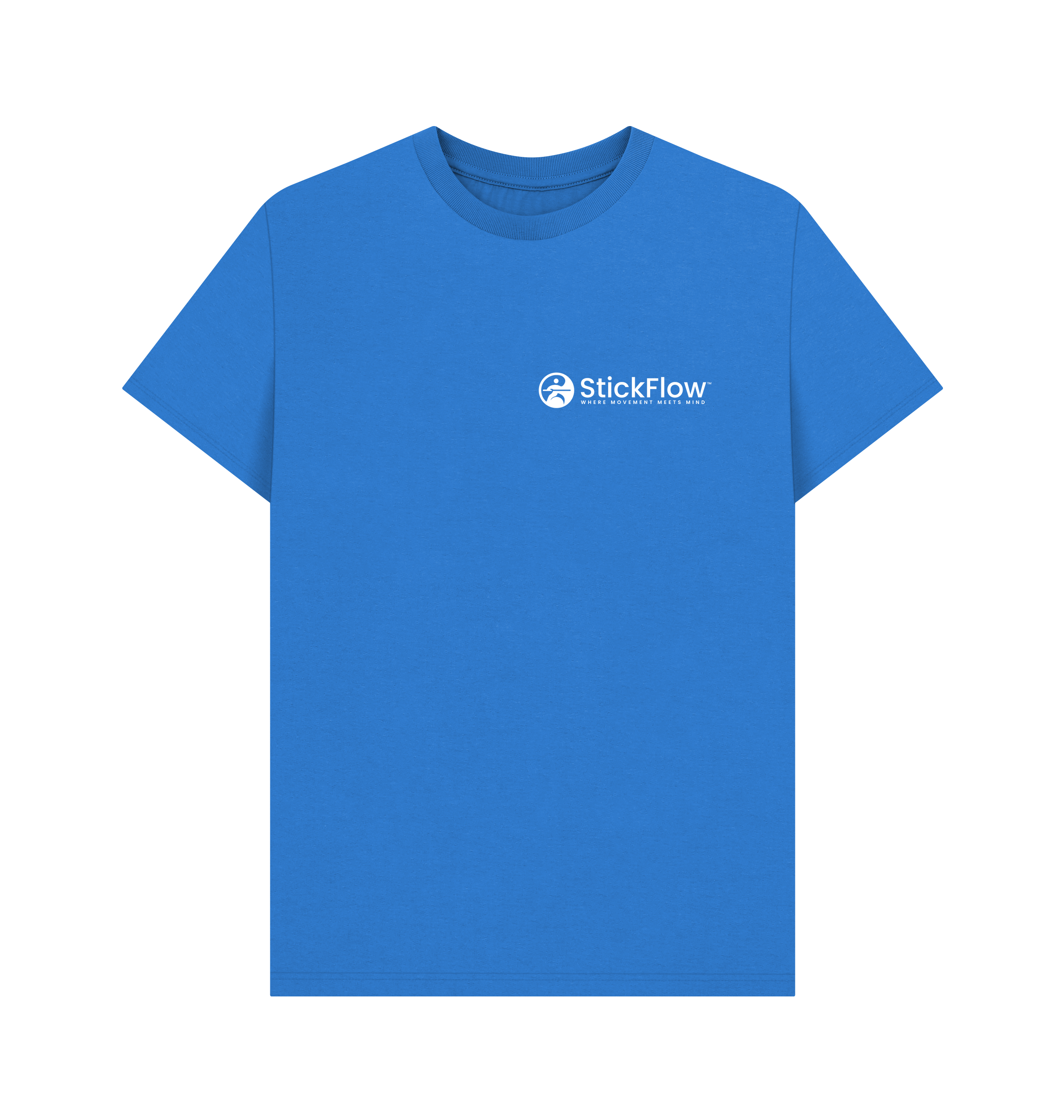 Bright Blue Printed T-shirt Front
