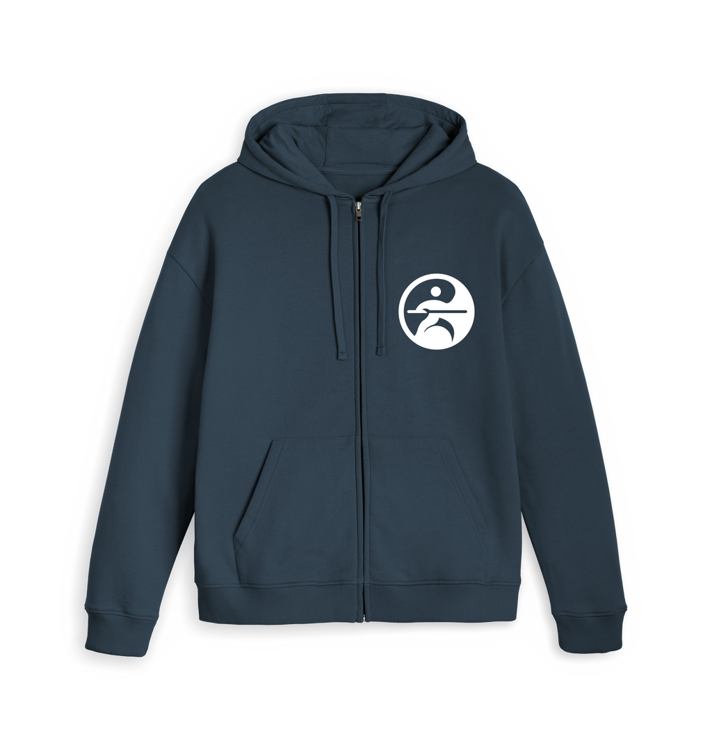 Navy Zip hoody Front