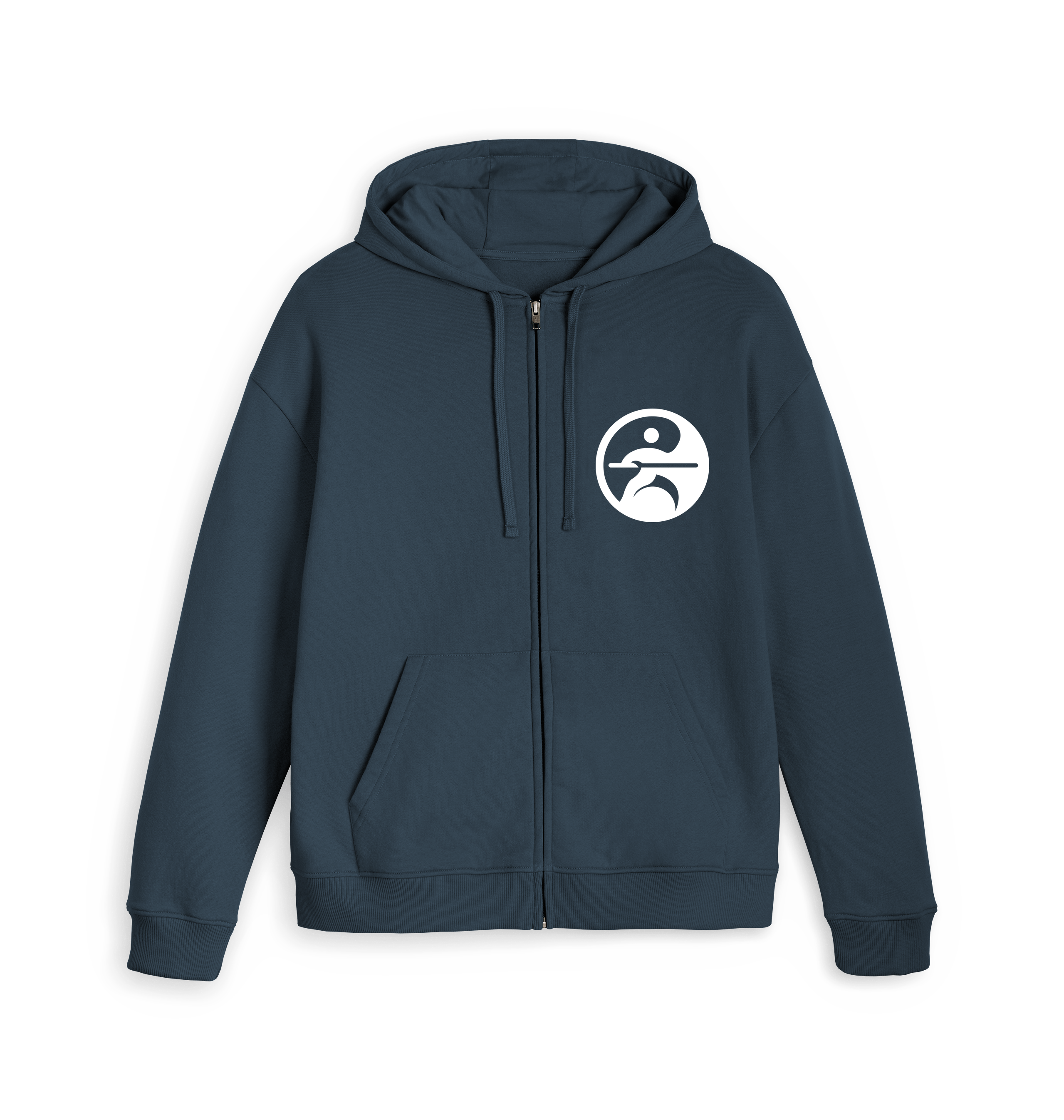 Navy Zip hoody Front