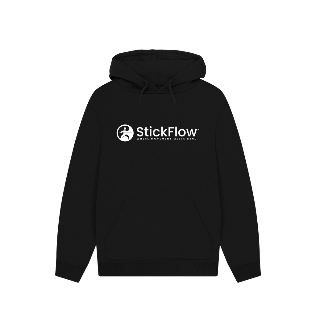 Black Printed Hoody Front
