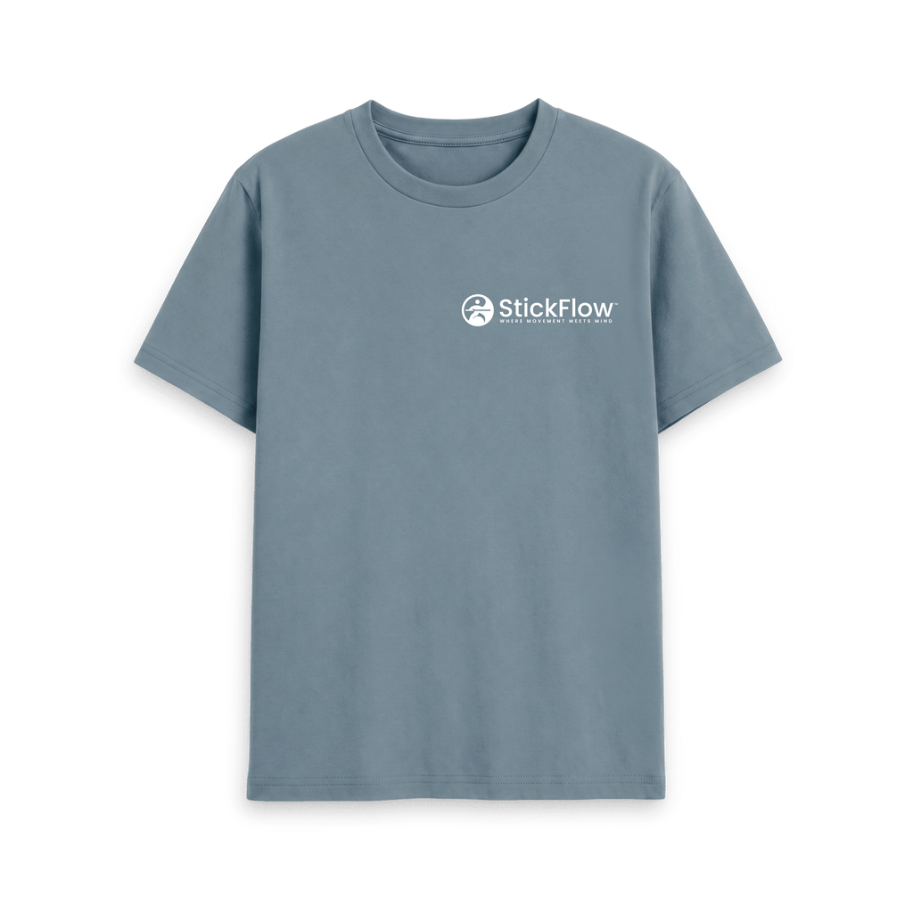 Stone Blue Printed T-shirt Front