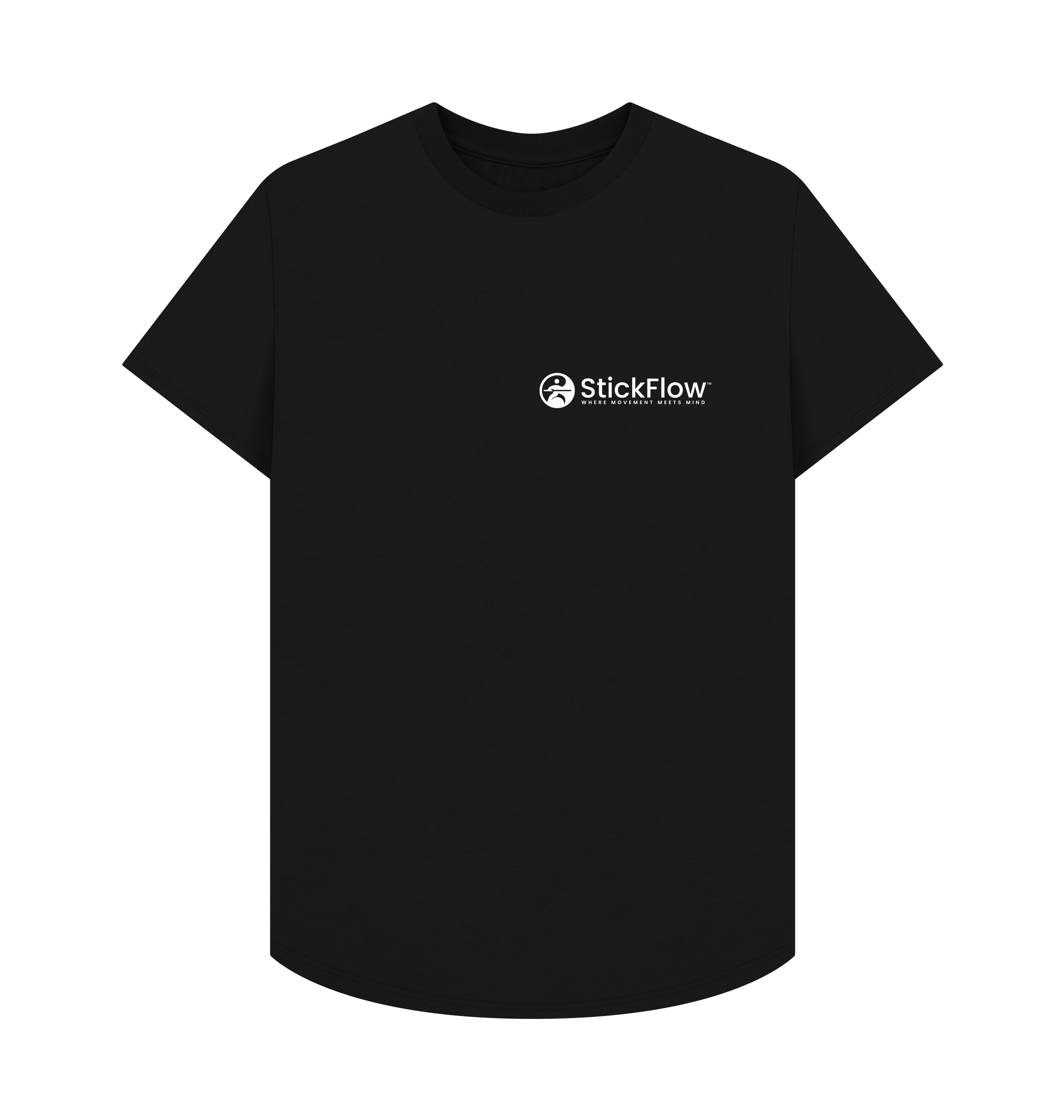 Black Printed T-shirt Front