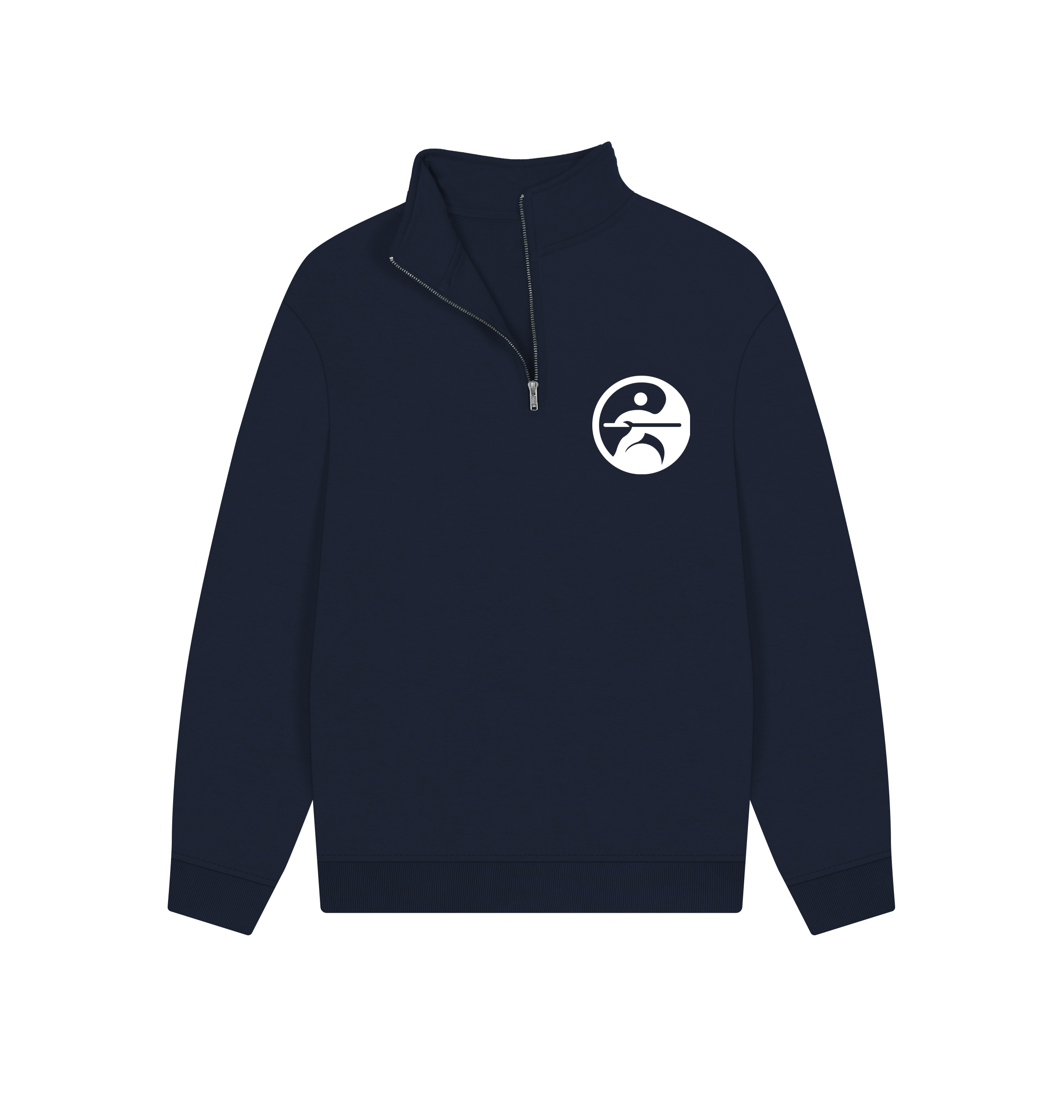 Navy Printed Sweater Front