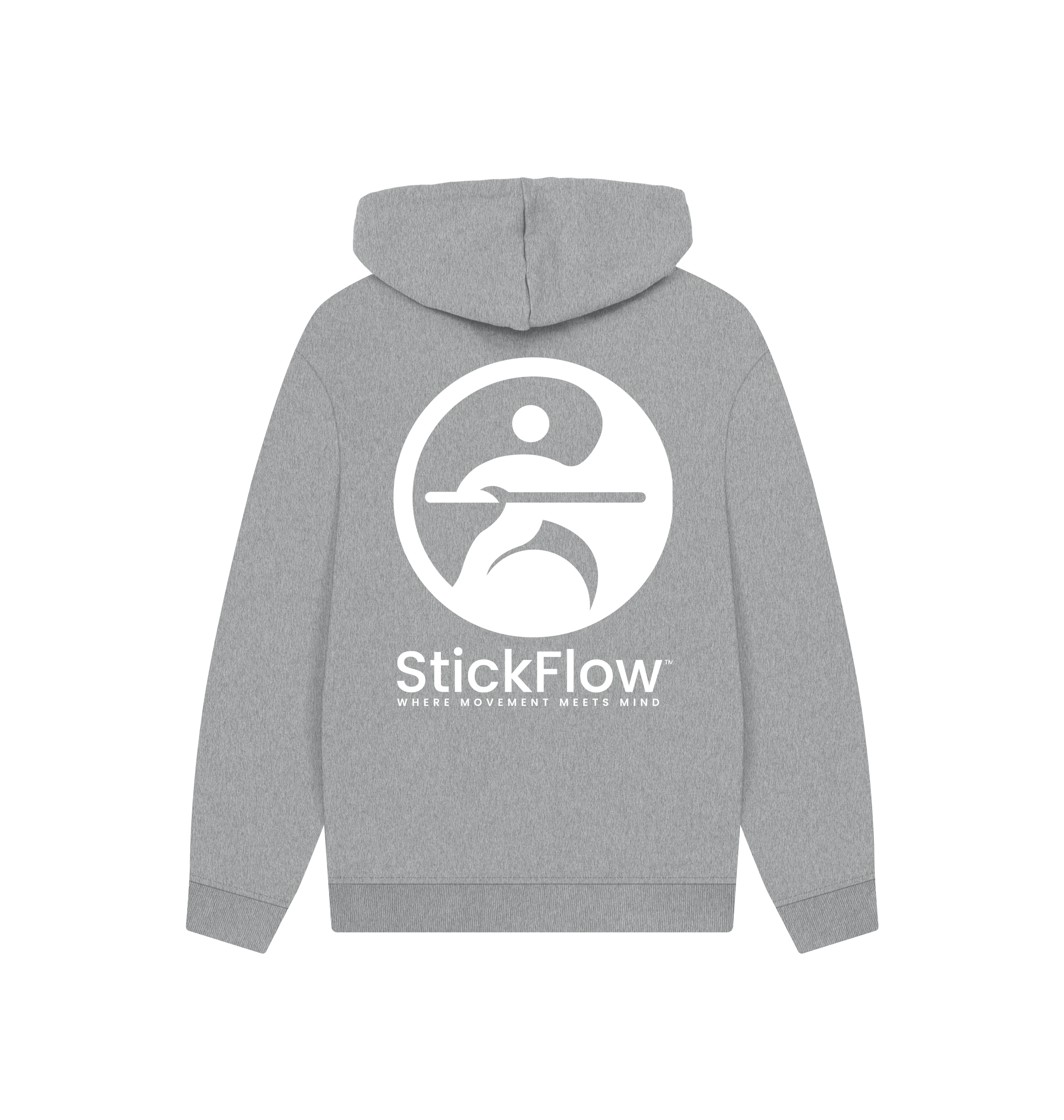 Athletic Grey Printed Hoody Back