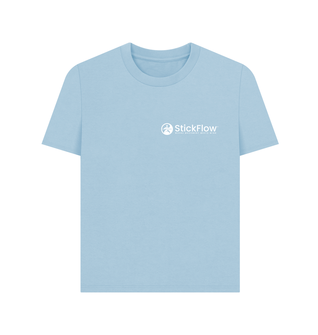 Milky Blue Printed T-shirt Front