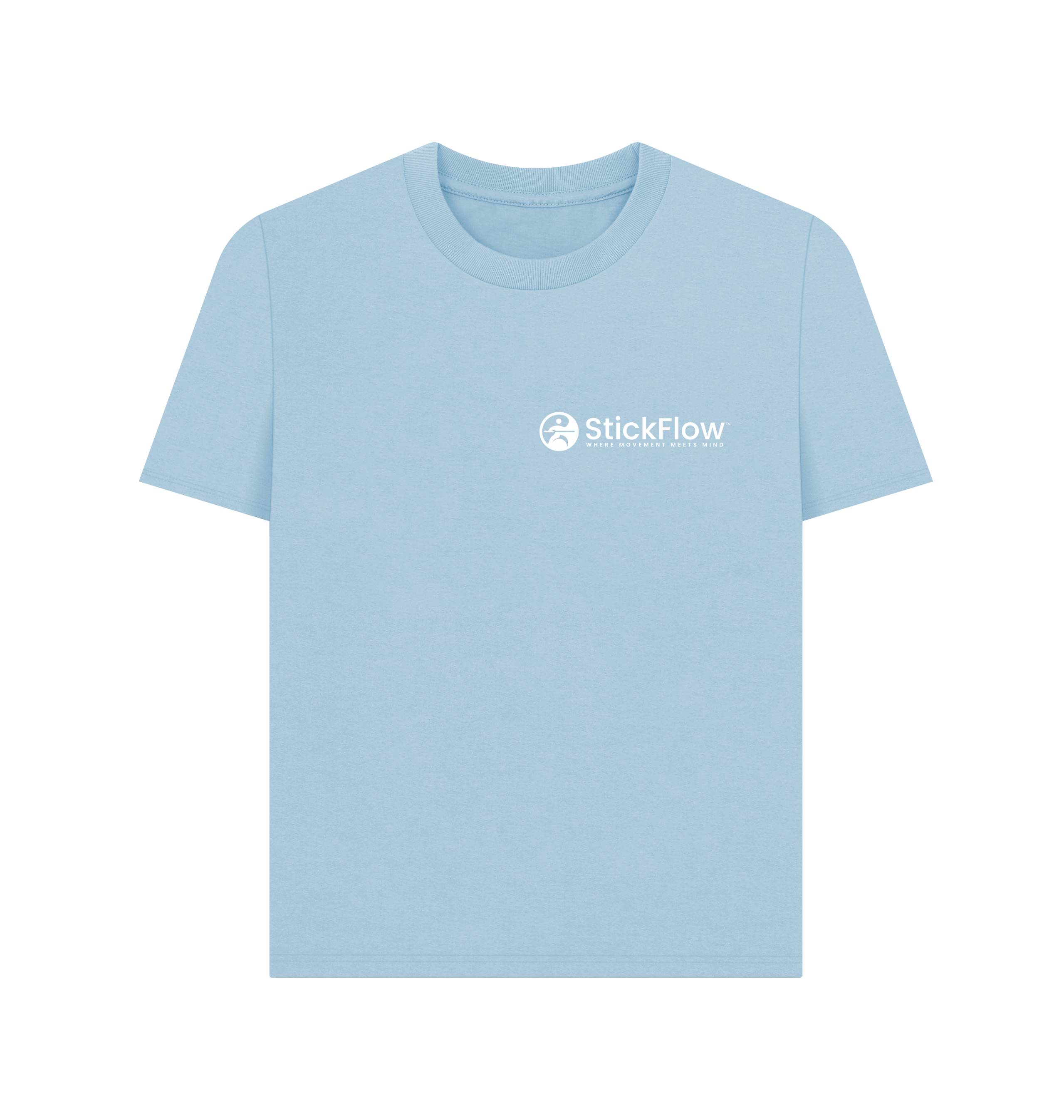 Milky Blue Printed T-shirt Front
