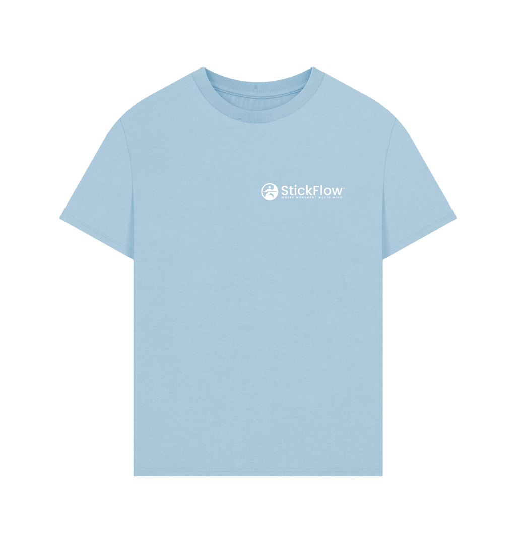 Milky Blue Printed T-shirt Front