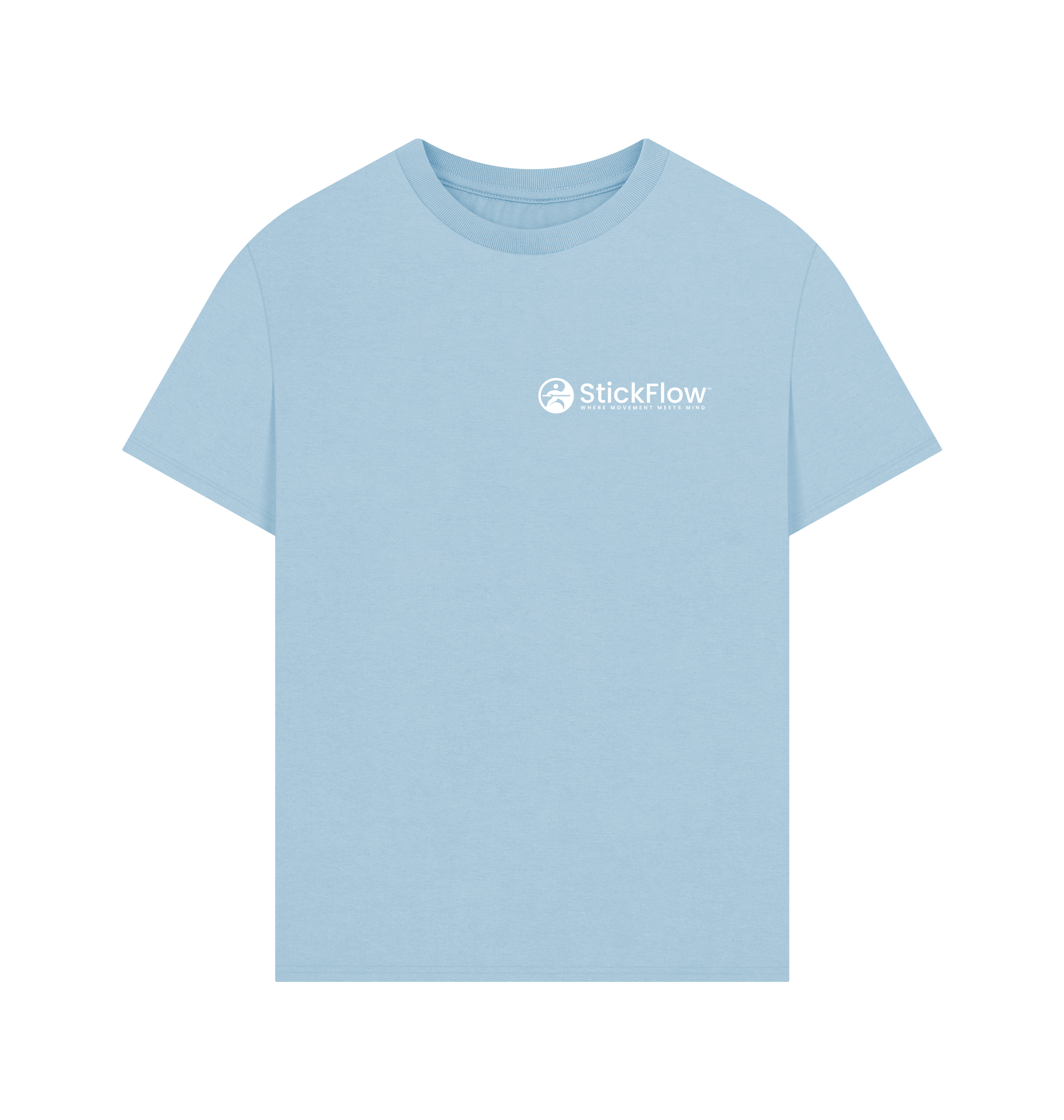 Milky Blue Printed T-shirt Front