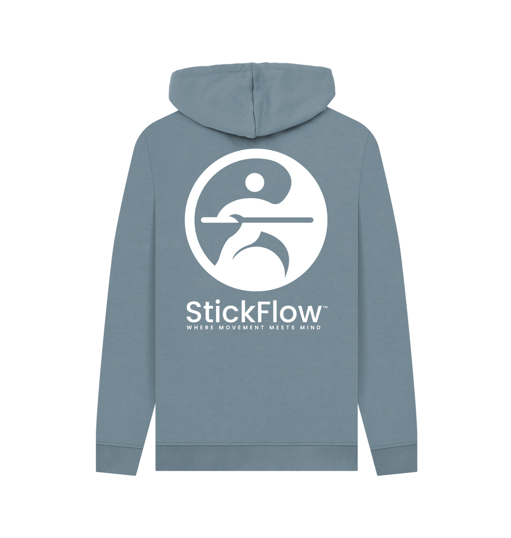 Stone Blue Printed Hoody Back