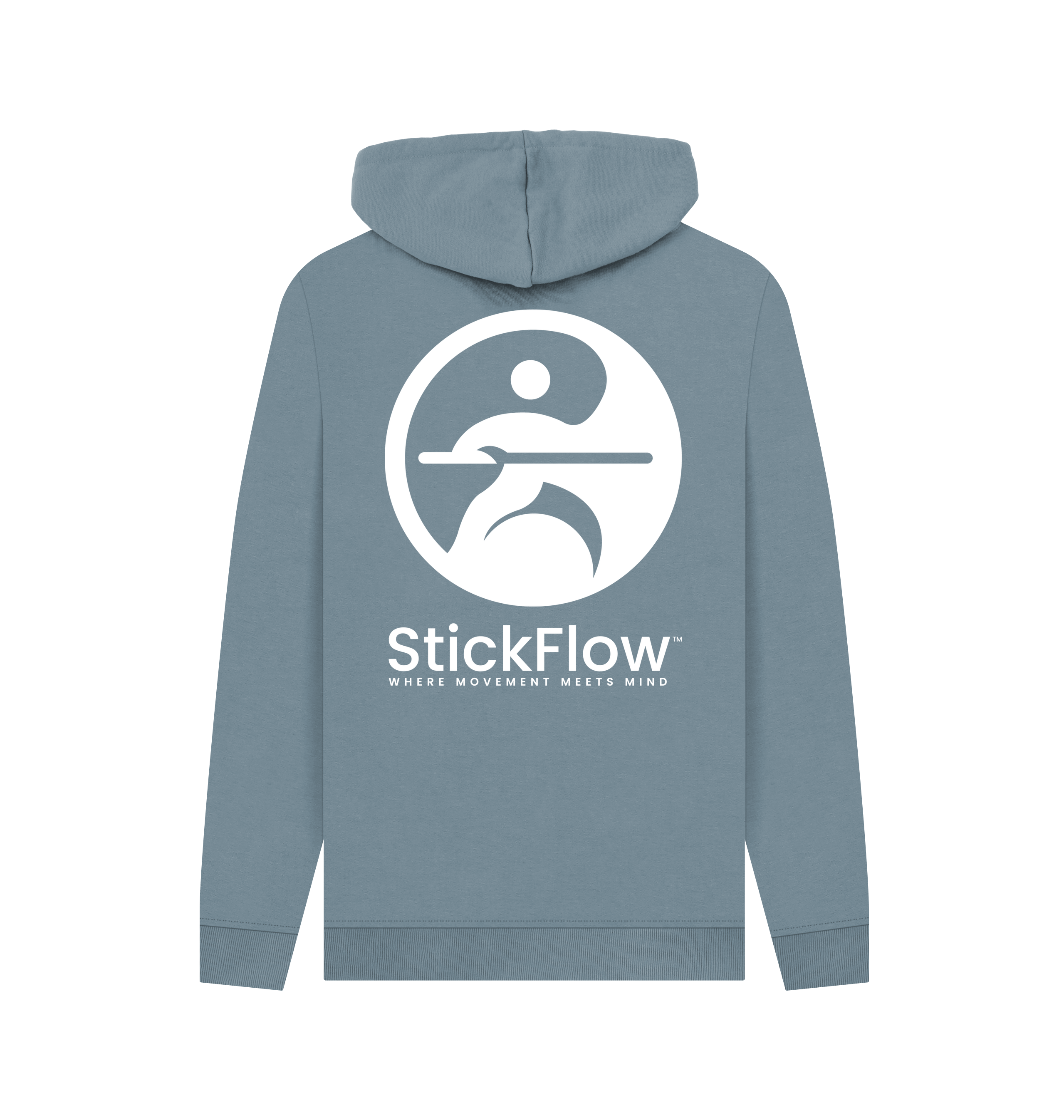 Stone Blue Printed Hoody Back