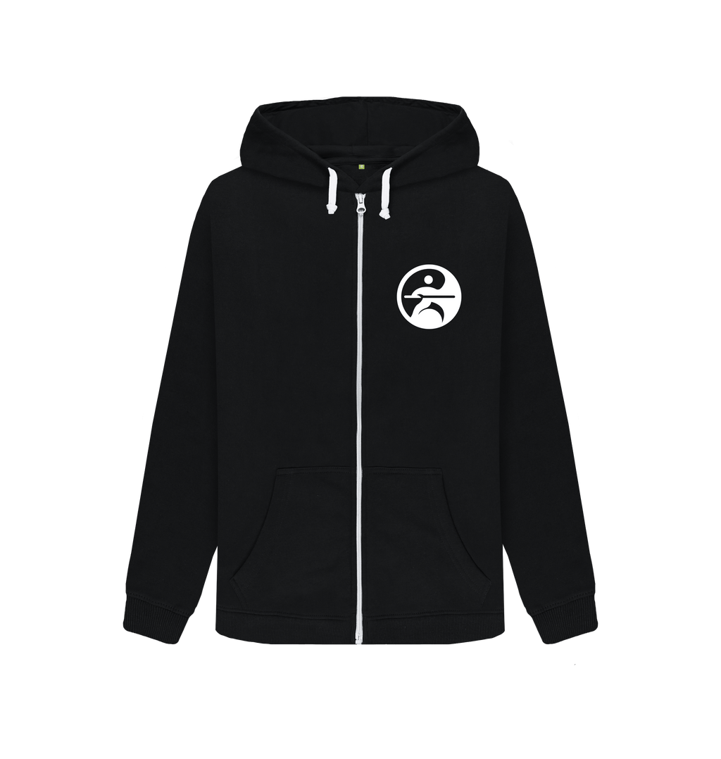Black Zip hoody Front