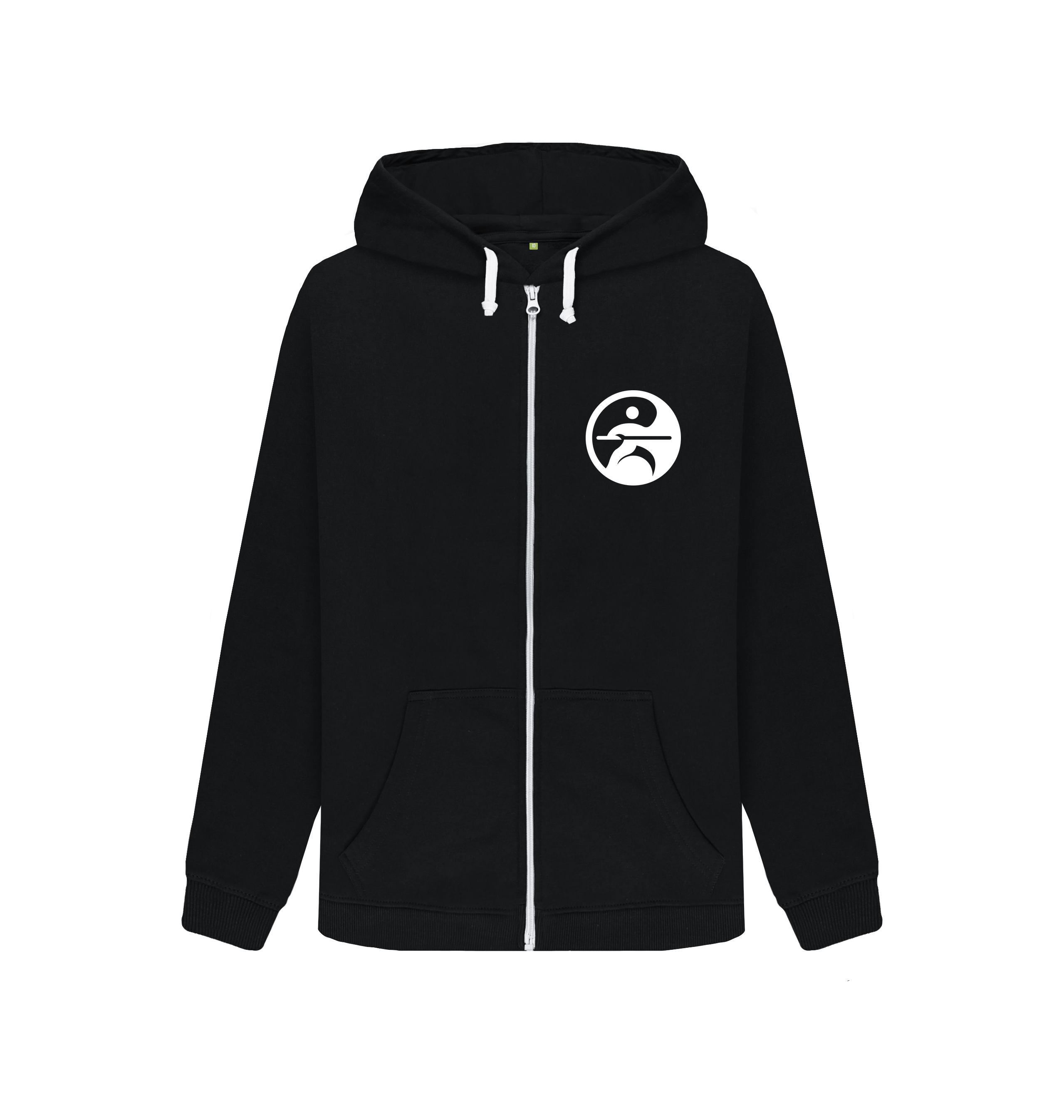 Black Zip hoody Front