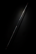 Chrome Competition Silver/Red Ultra Light Bo Staff - 72 Inches