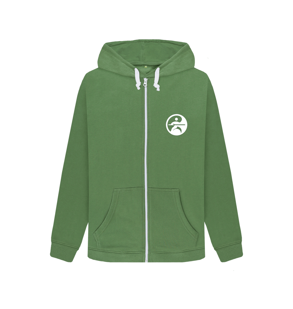 Sage Green Zip hoody Front