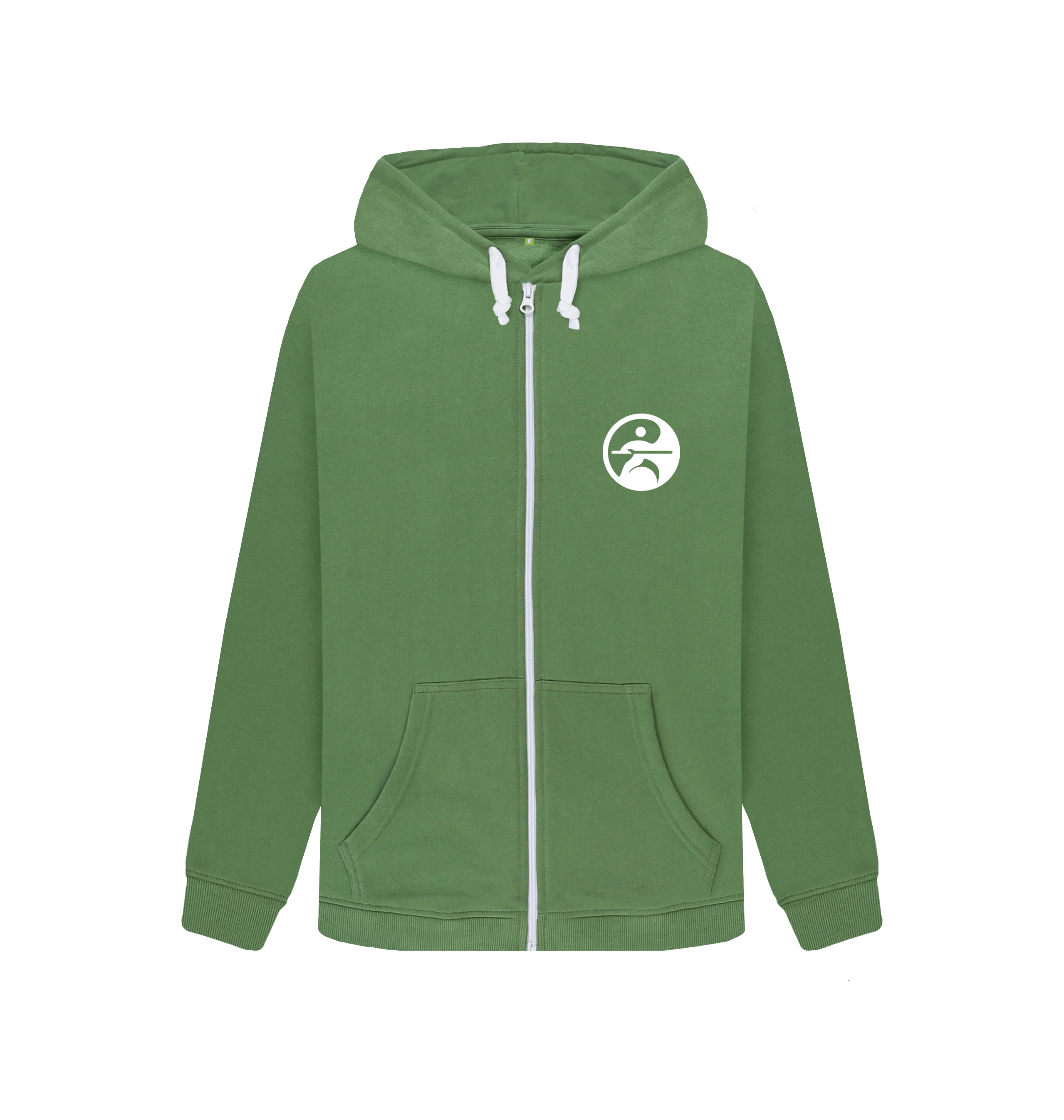 Sage Green Zip hoody Front