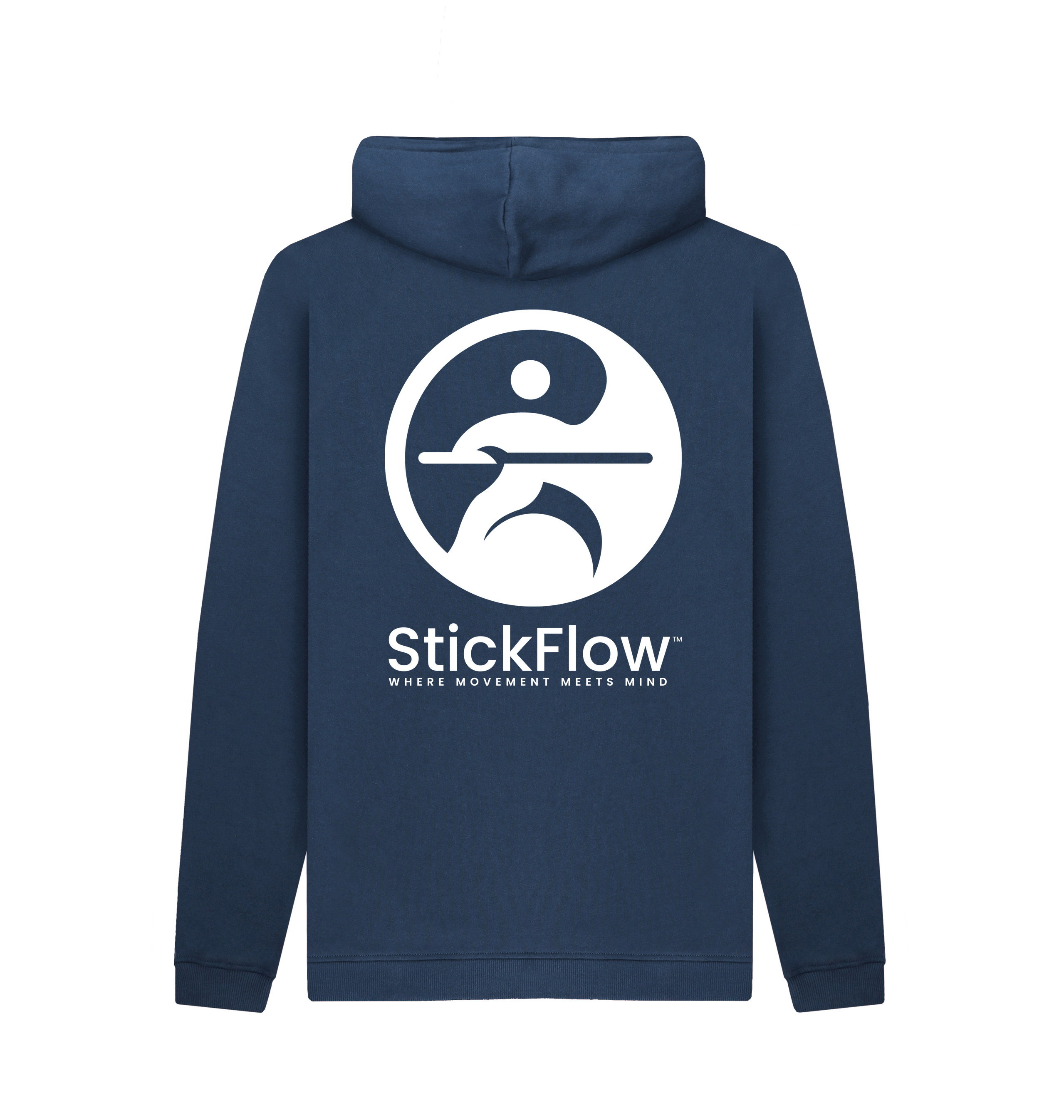 Navy Printed Hoody Back