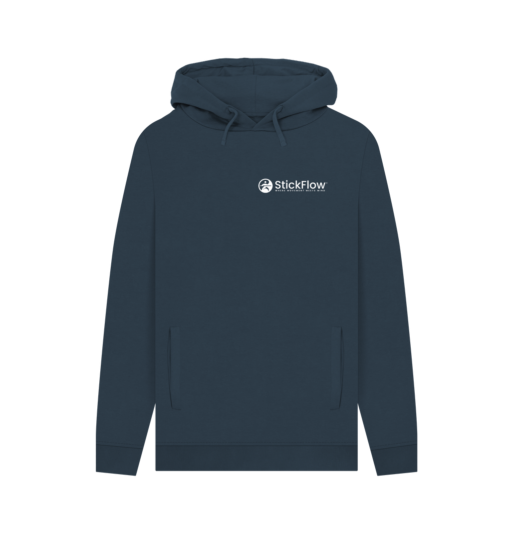 Navy Printed Hoody Front