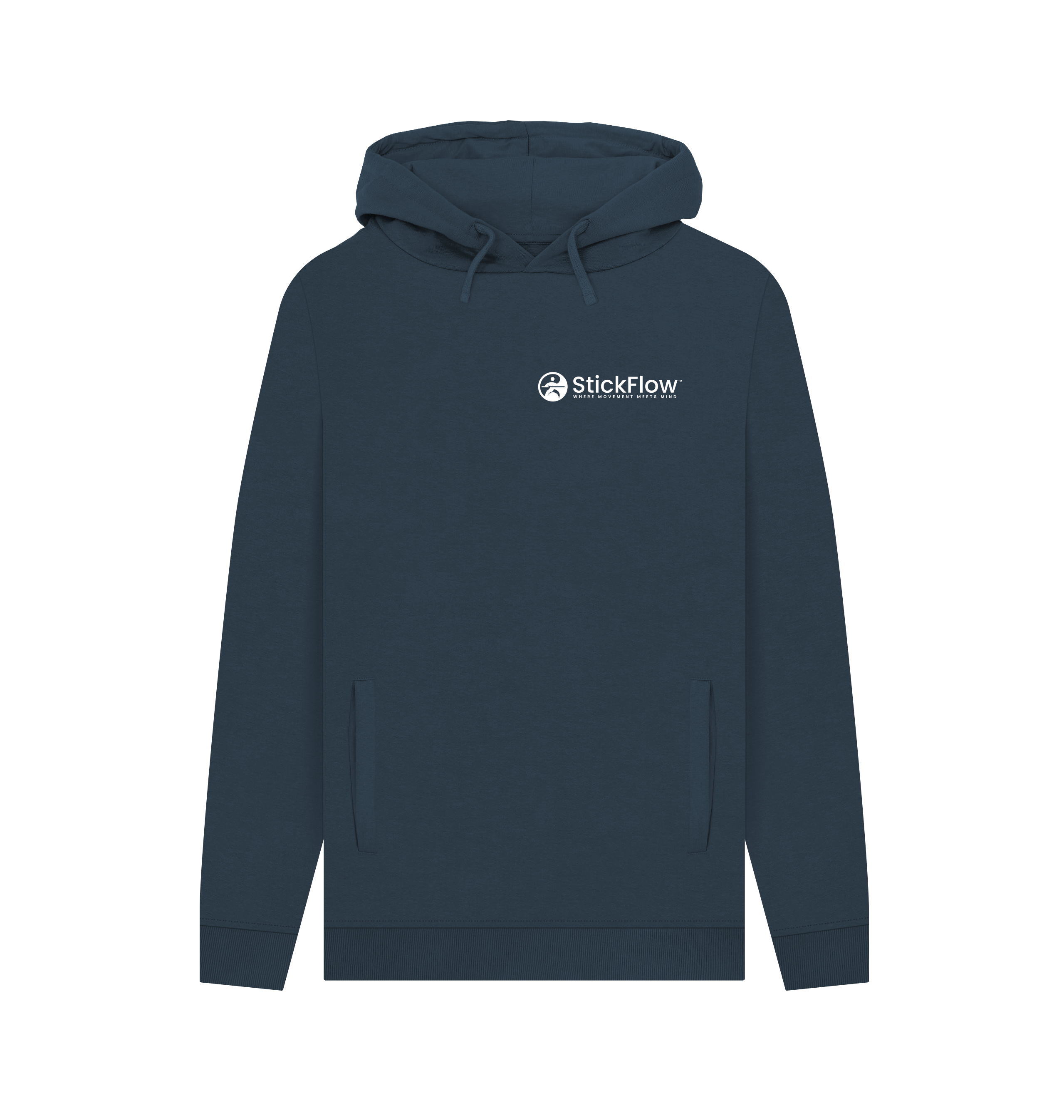 Navy Printed Hoody Front